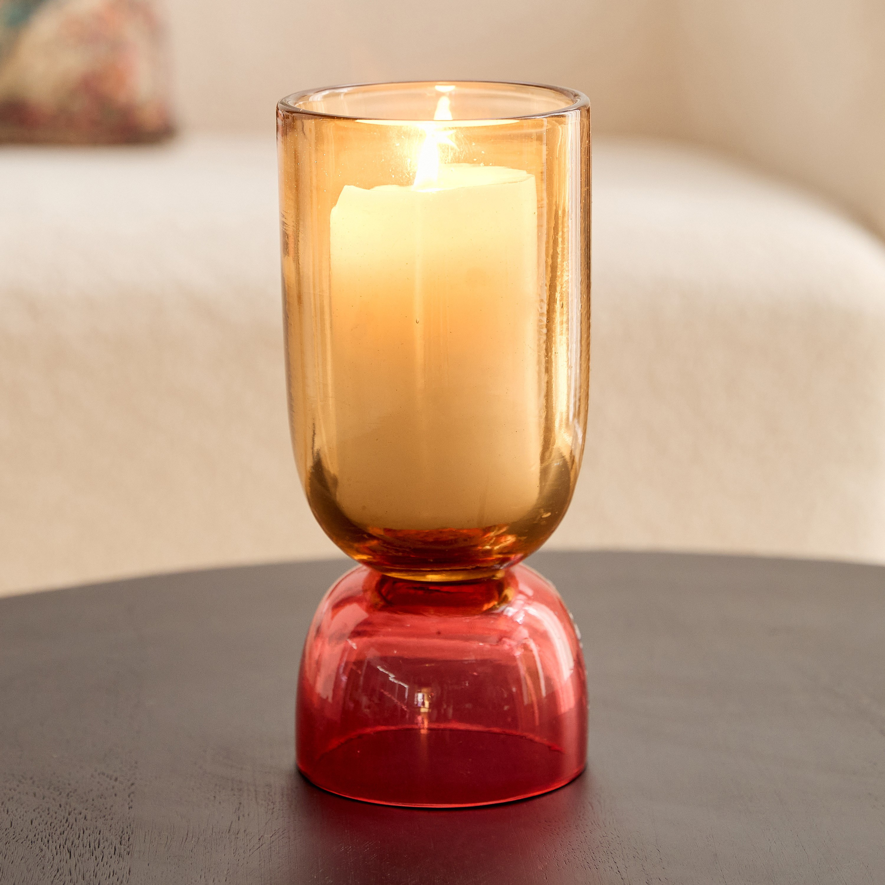 Moten Glass Hurricane Candleholder - 10x10x23 cm-PROMO_HB_AE_B2G2_011025-image-1