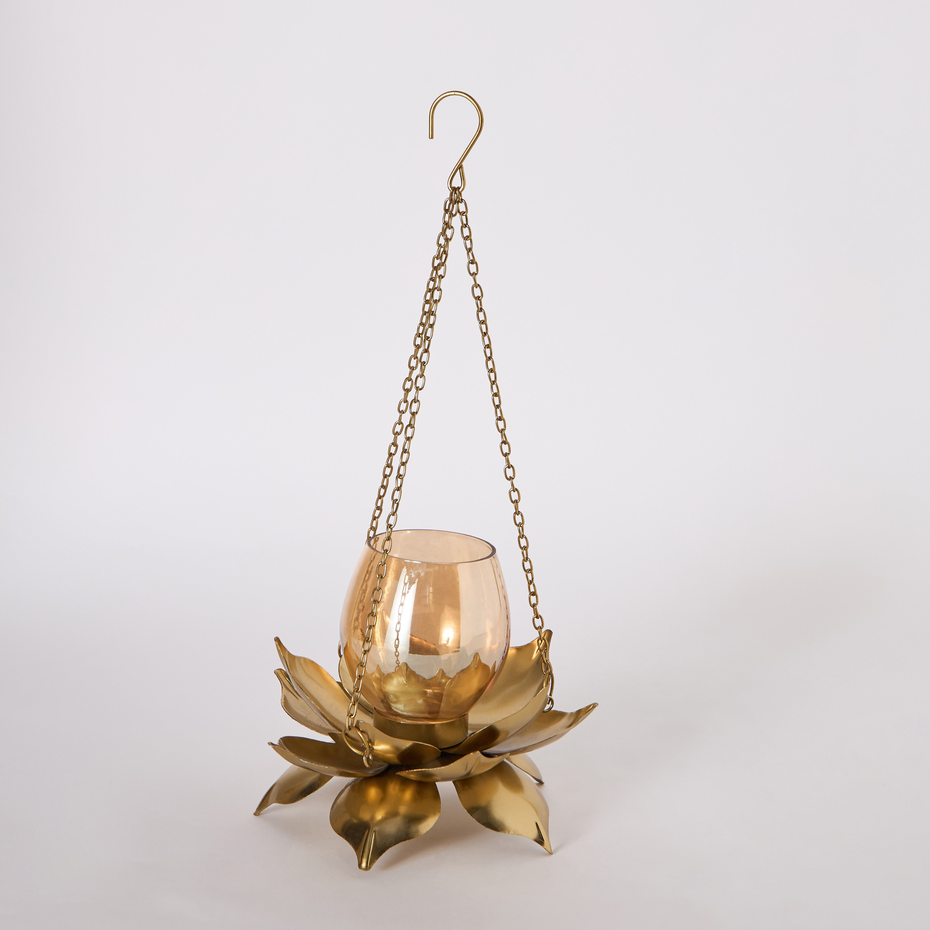 Pema Lotus Hanging Tealight Holder - 16x16x40 cm-hbxlivingroom-decorandaccessories-candleholders-image-5