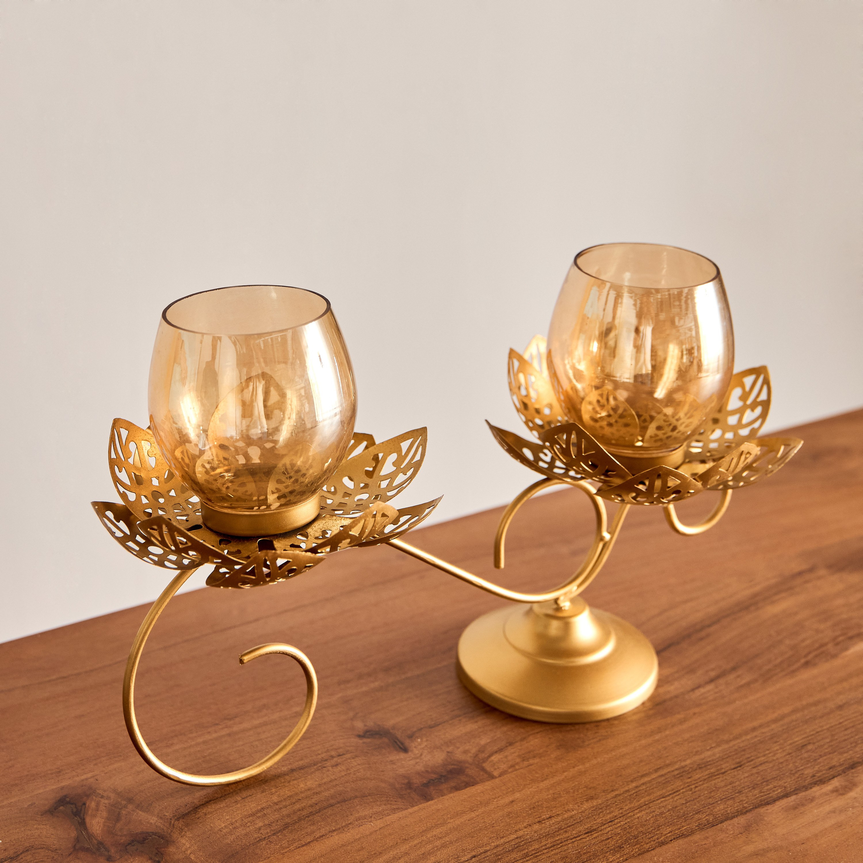 Pema Lotus Table Candle Holder - 36x10x22 cm-hbxlivingroom-decorandaccessories-candleholders-image-2