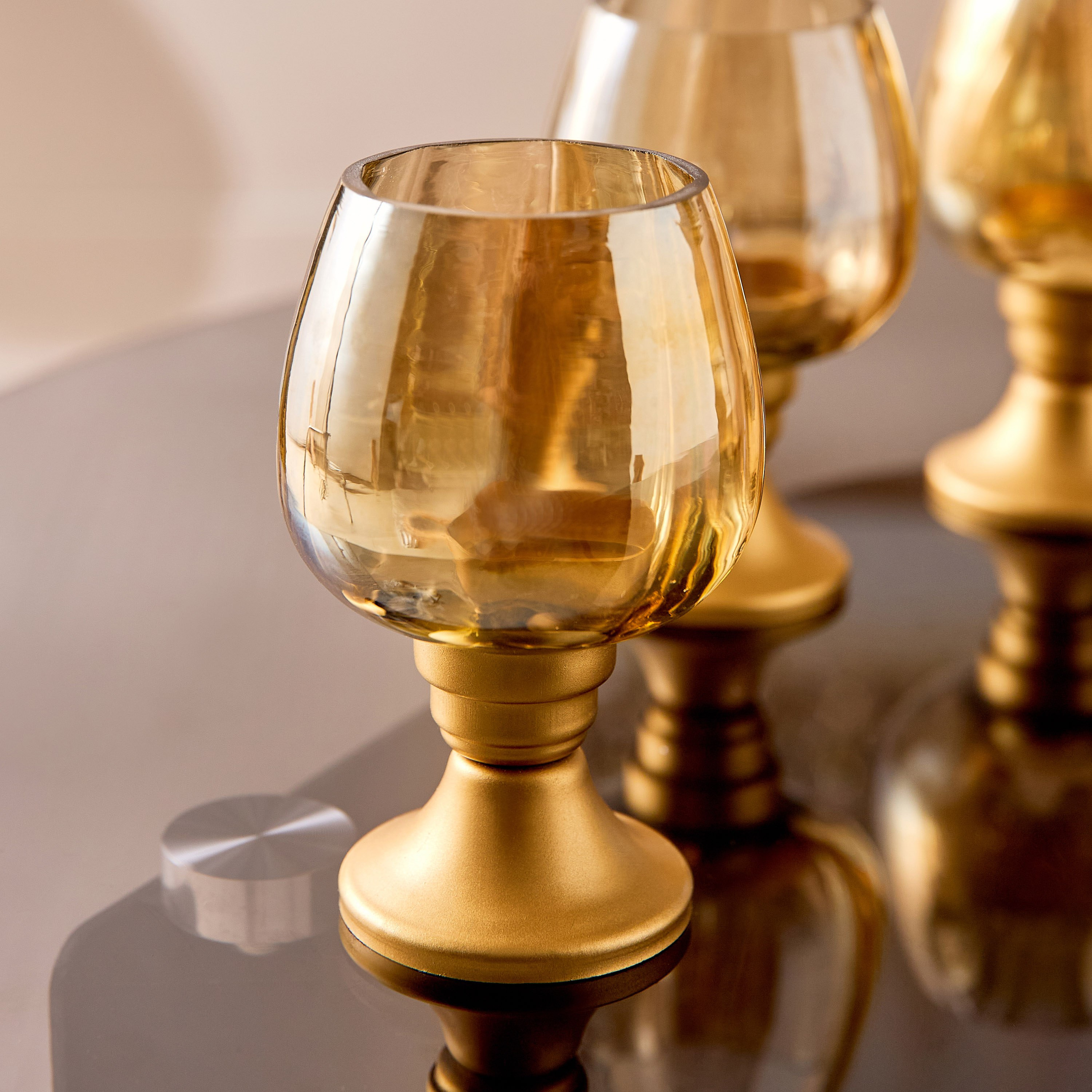 Pema 3-Piece Candle Holder with Base Set - 8x8x14 cm-hbxlivingroom-decorandaccessories-candleholders-image-3