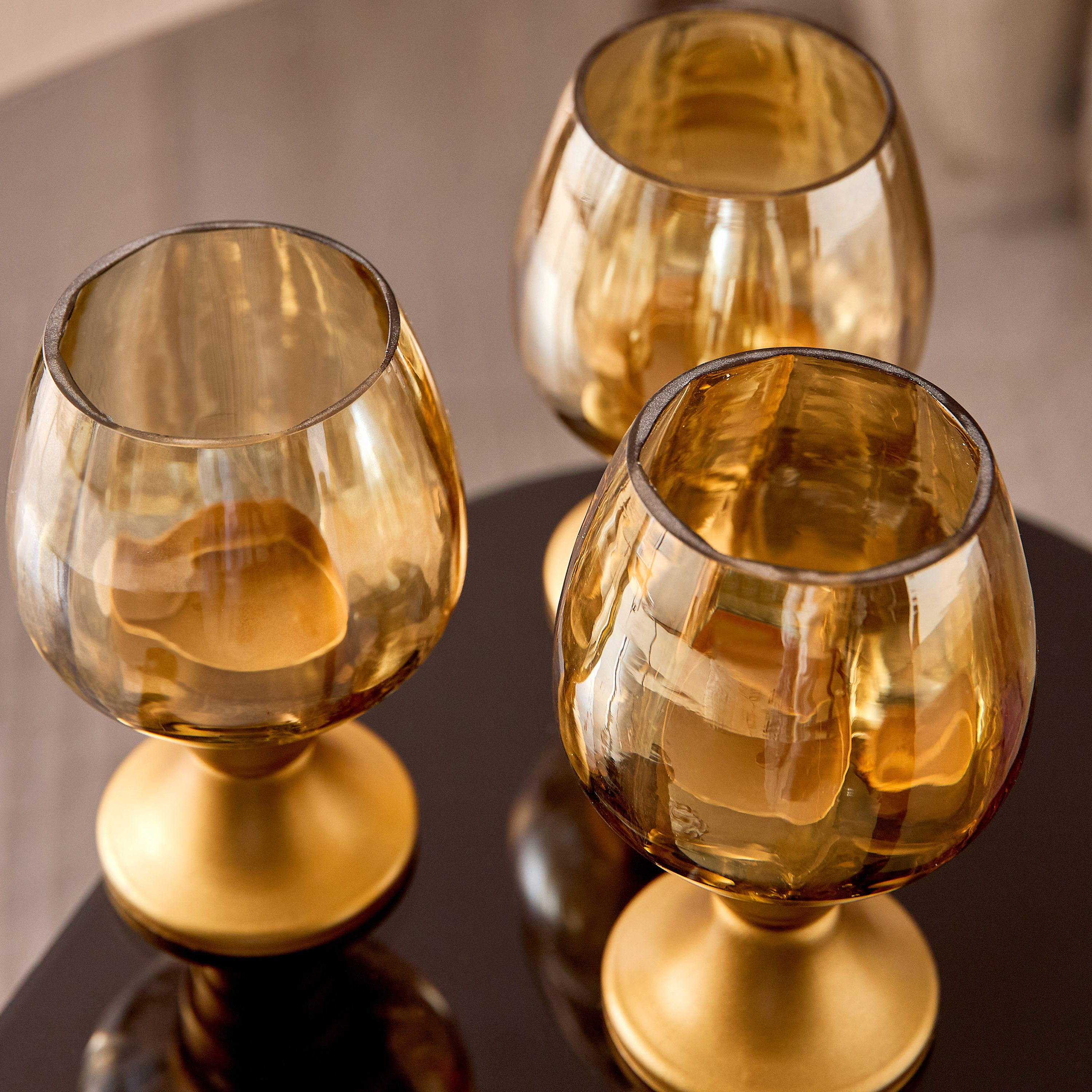Pema 3-Piece Candle Holder with Base Set - 8x8x14 cm-hbxlivingroom-decorandaccessories-candleholders-image-4