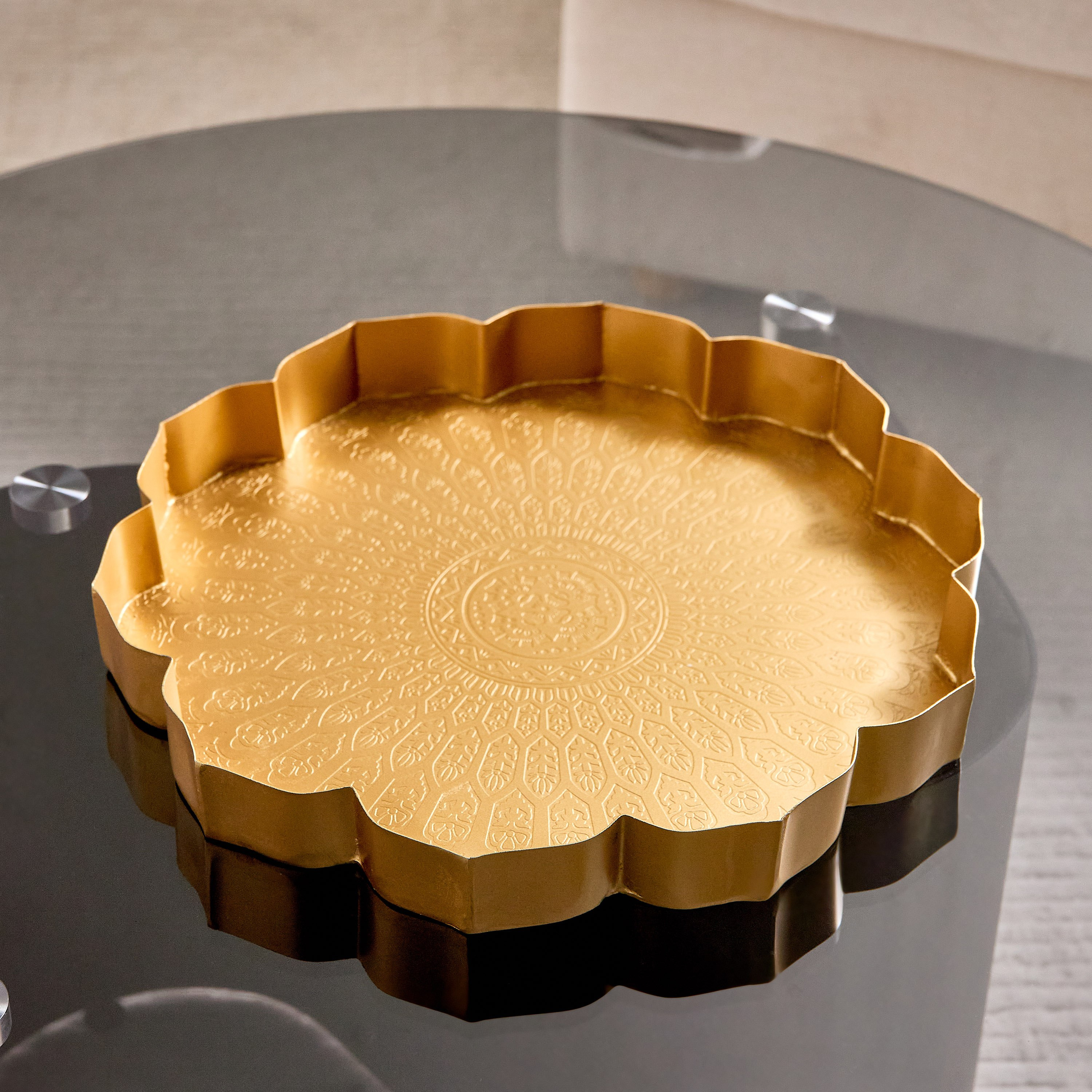 Pema Metal Decorative Urli - 33x33x5 cm-PROMO_HB_AE_B2G2_011025-image-2