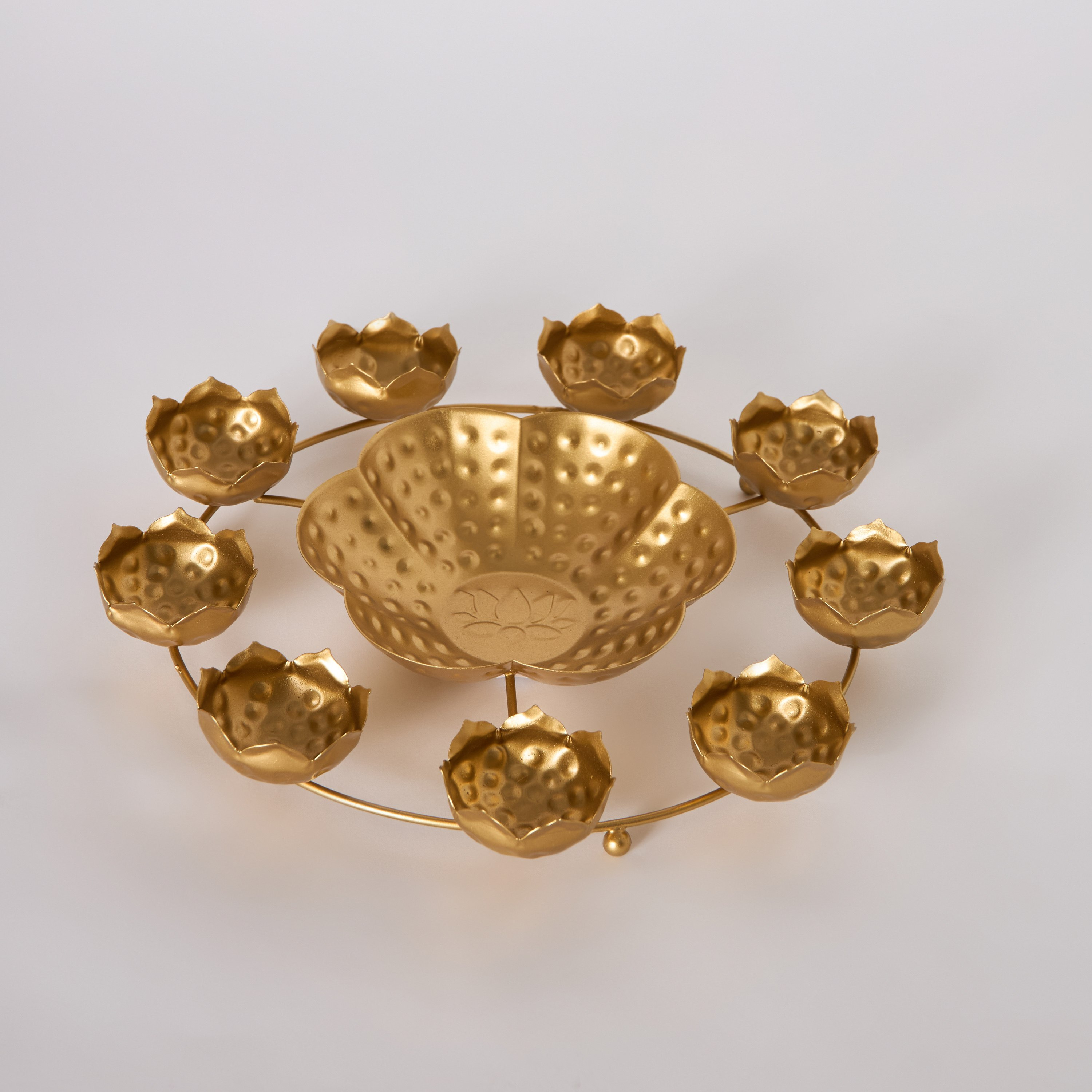 حامل شموع صغيرة متعددة معدن من بيما - 30×30×5 سم-hbxlivingroom-decorandaccessories-candleholders-image-5