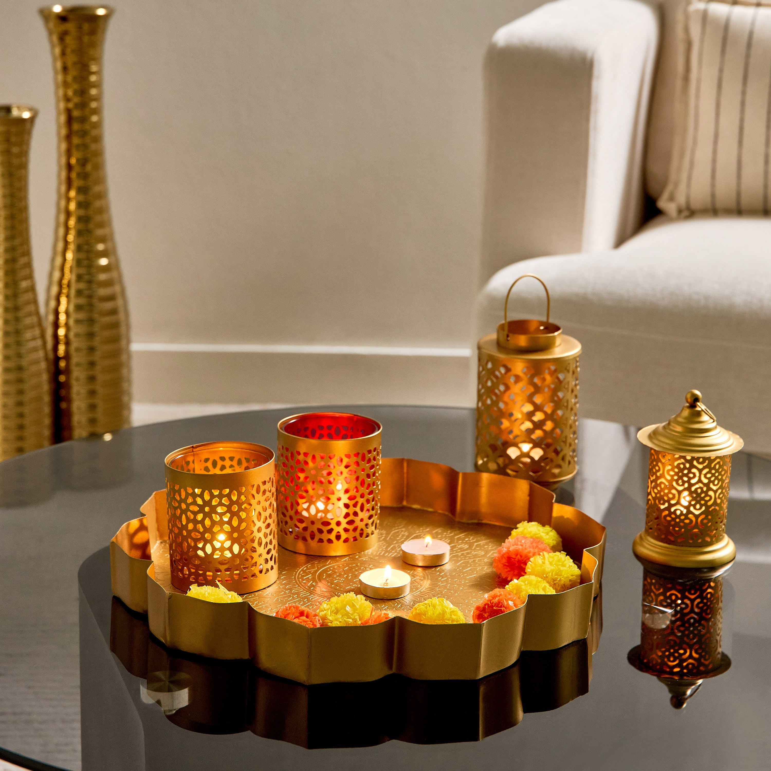 Pema 2-Piece Textured Cutwork Votive Candleholder Set - 7x7x9 cm-hbxlivingroom-decorandaccessories-candleholders-image-5