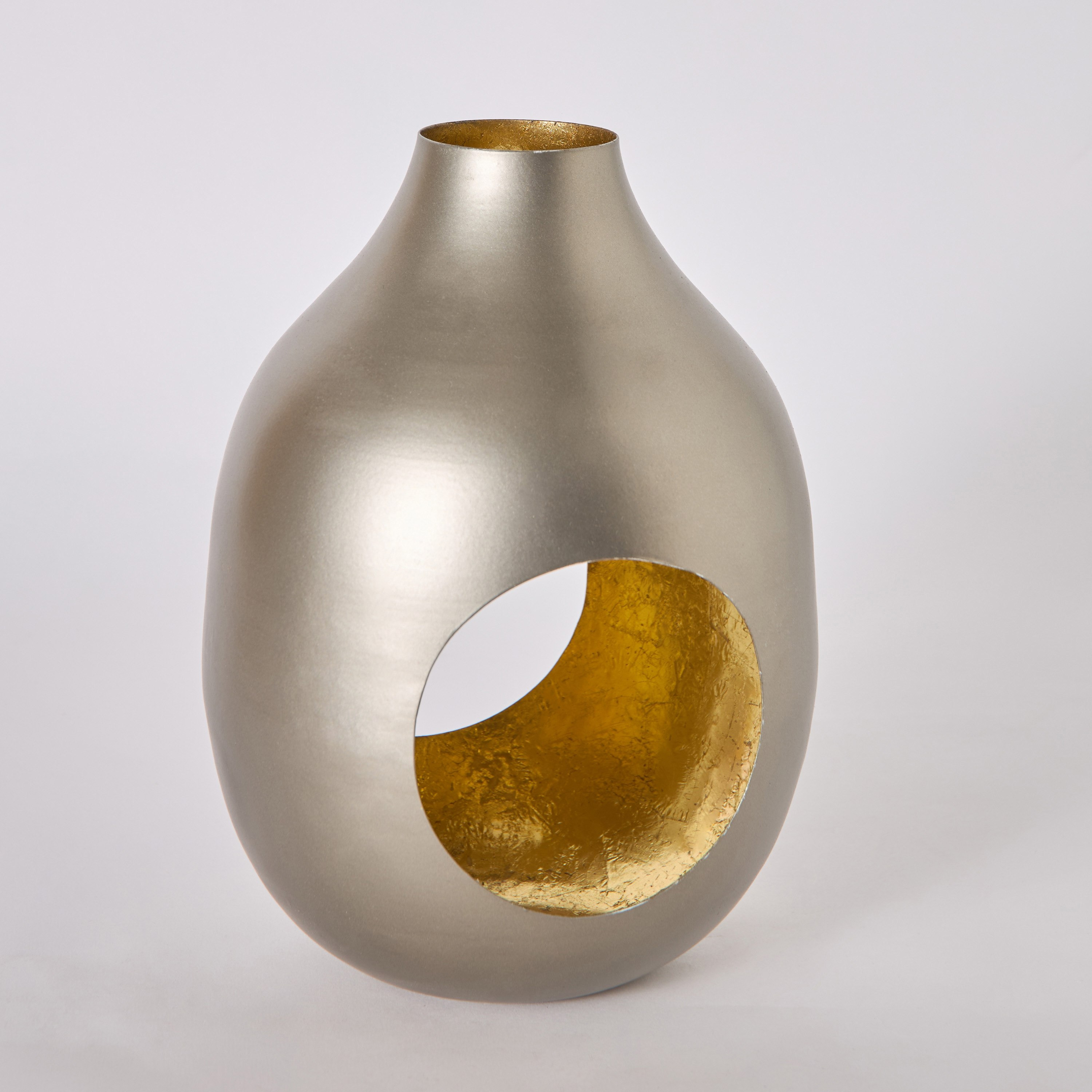 حامل شموع عمودية معدن من إيبينا - 27x27x20 سم-hbxlivingroom-decorandaccessories-candleholders-image-5