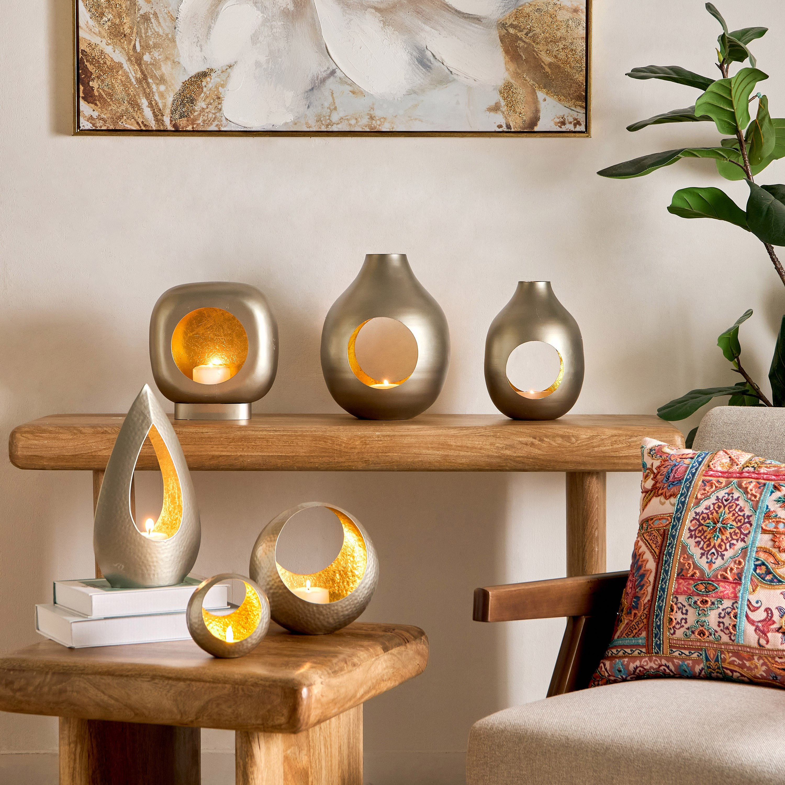 حامل شموع صغيرة من إيبينا - 9×8×30 سم-hbxlivingroom-decorandaccessories-candleholders-image-4