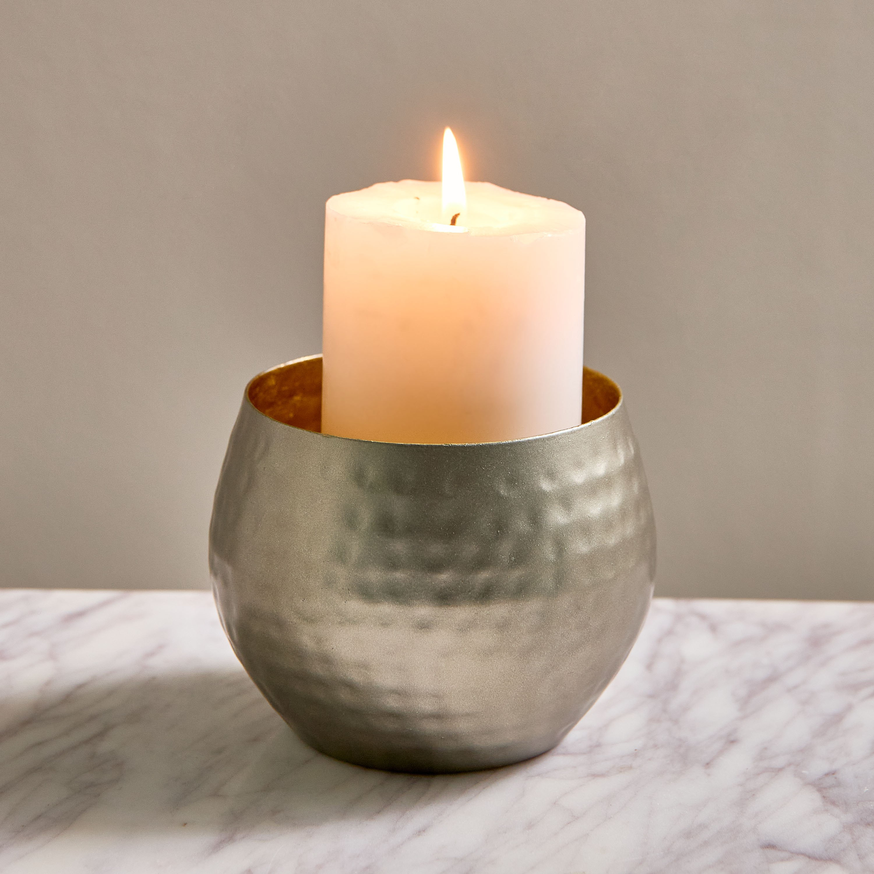 Ibena Metallic Votive Holder - 10x10x8 cm-hbxlivingroom-decorandaccessories-candleholders-image-2