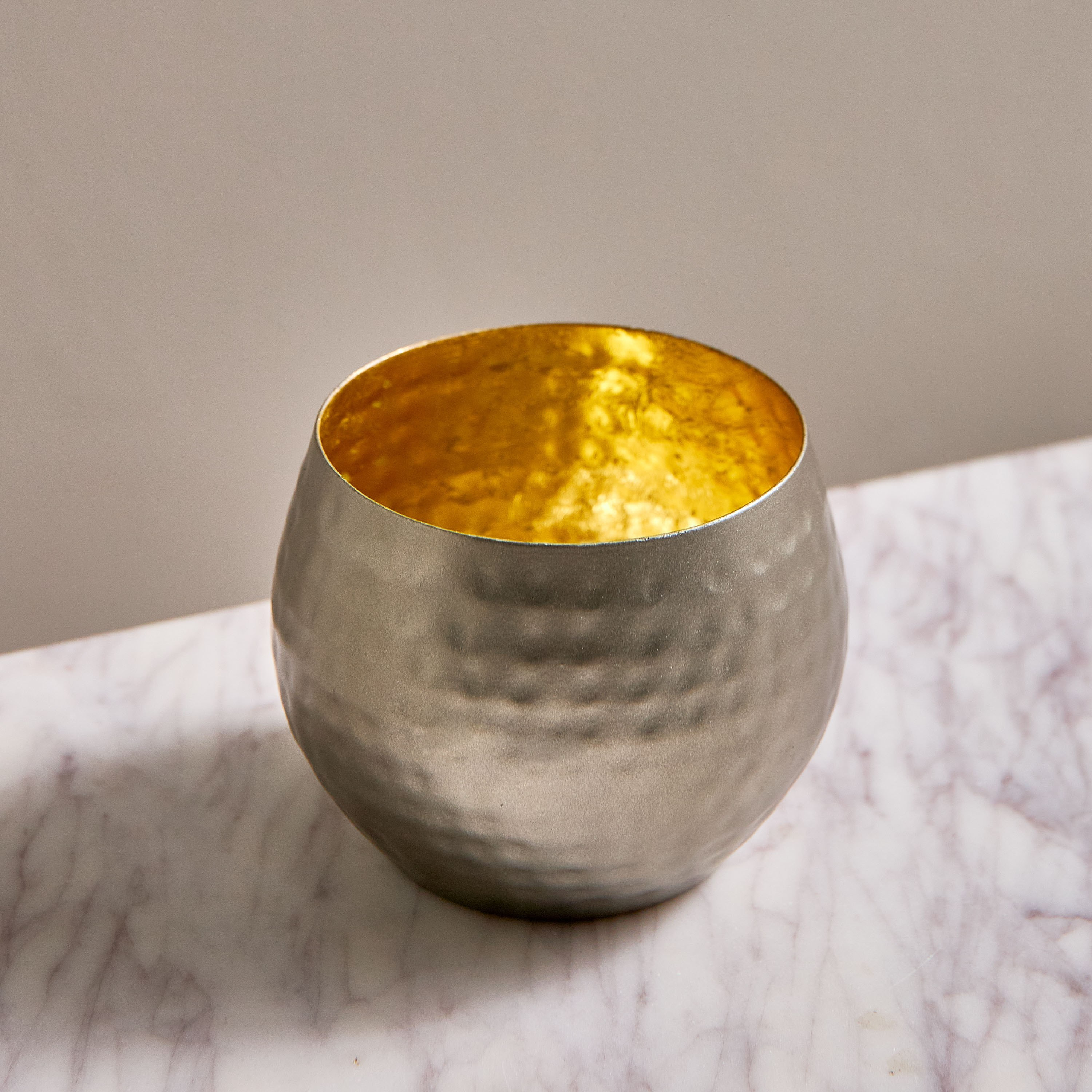 Ibena Metallic Votive Holder - 10x10x8 cm-hbxlivingroom-decorandaccessories-candleholders-image-3