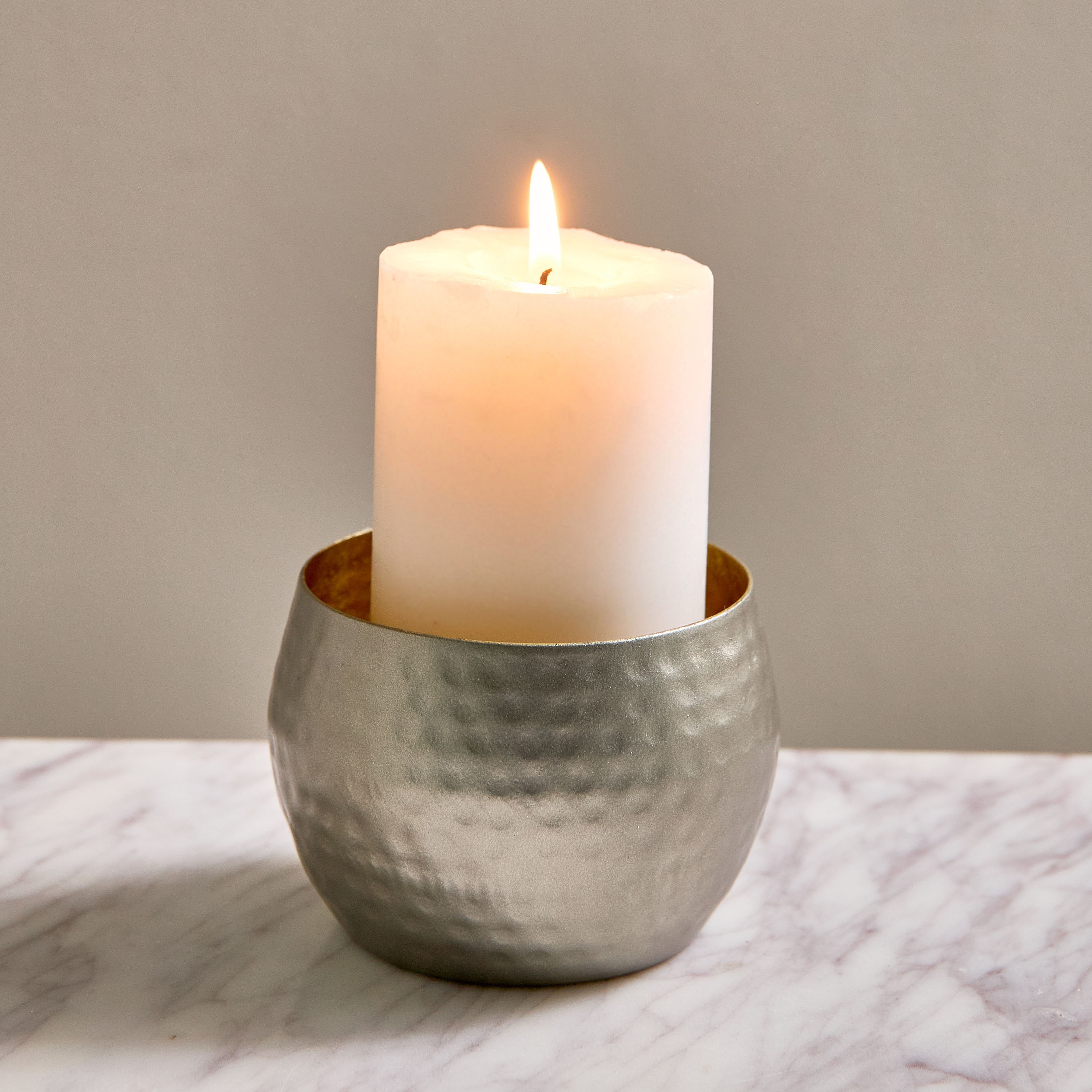 حامل شموع فوتيف ميتاليك من إيبينا - 9x9x6 سم-hbxlivingroom-decorandaccessories-candleholders-image-2