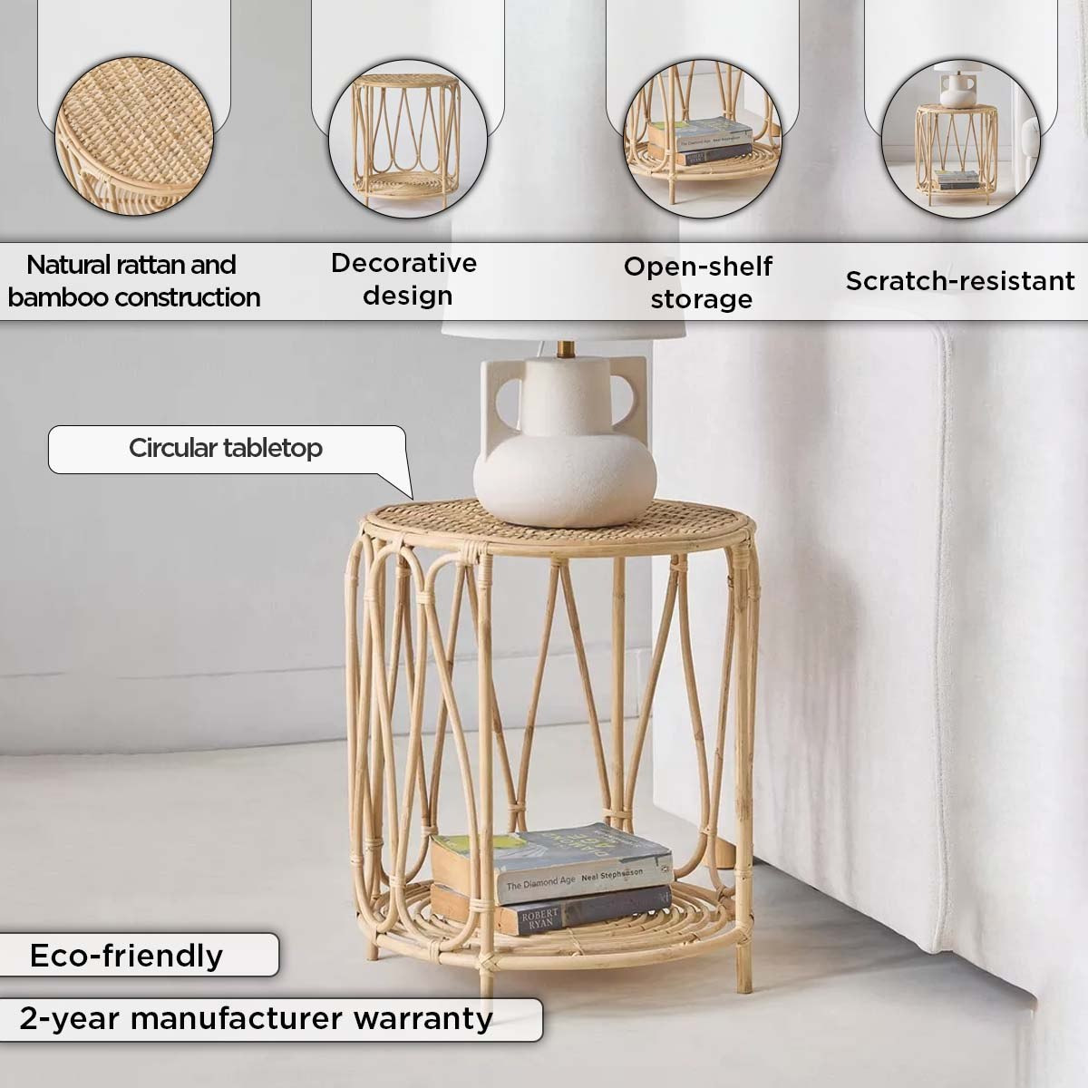 طاولة جانبية روطان طبيعي من بوهو بليس-hbxfurniture-livingroom-endtables-image-4