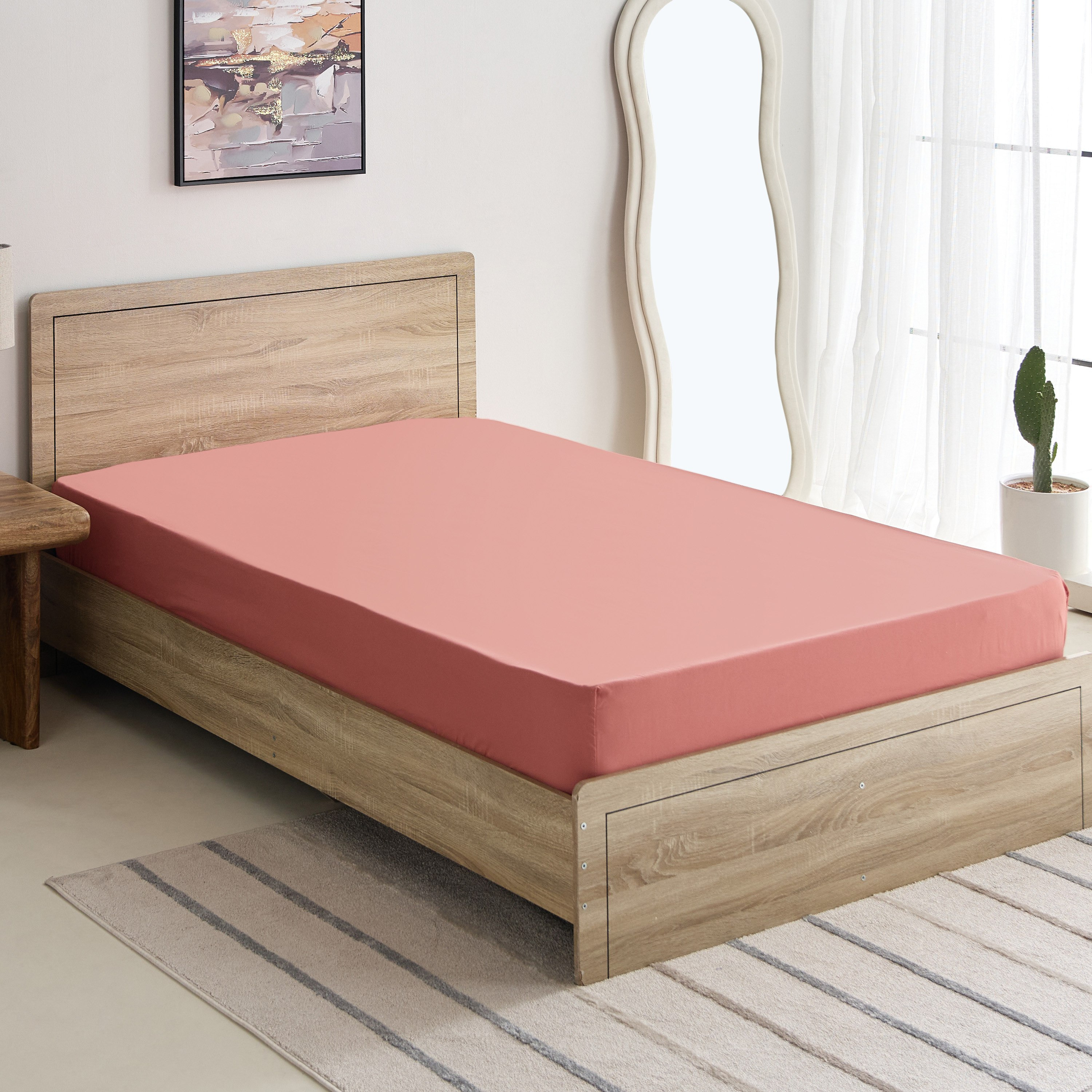 Derby Solid Microfiber Single Fitted Sheet - 90x190+20 cm-hbxhomeware-hbxbedroom-image-2