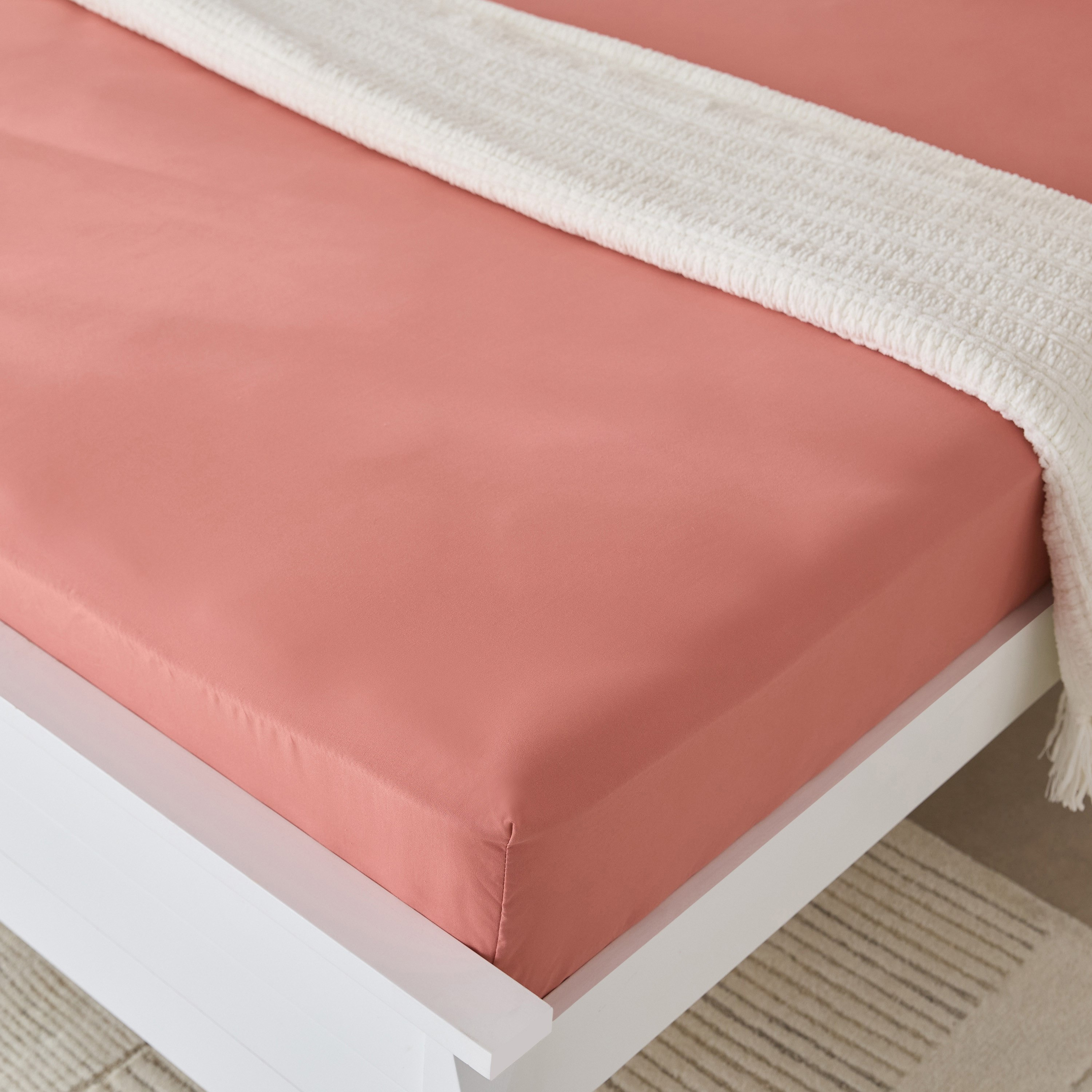 Derby Solid Microfiber King Fitted Sheet - 180x200+25 cm-hbxhomeware-hbxbedroom-image-1