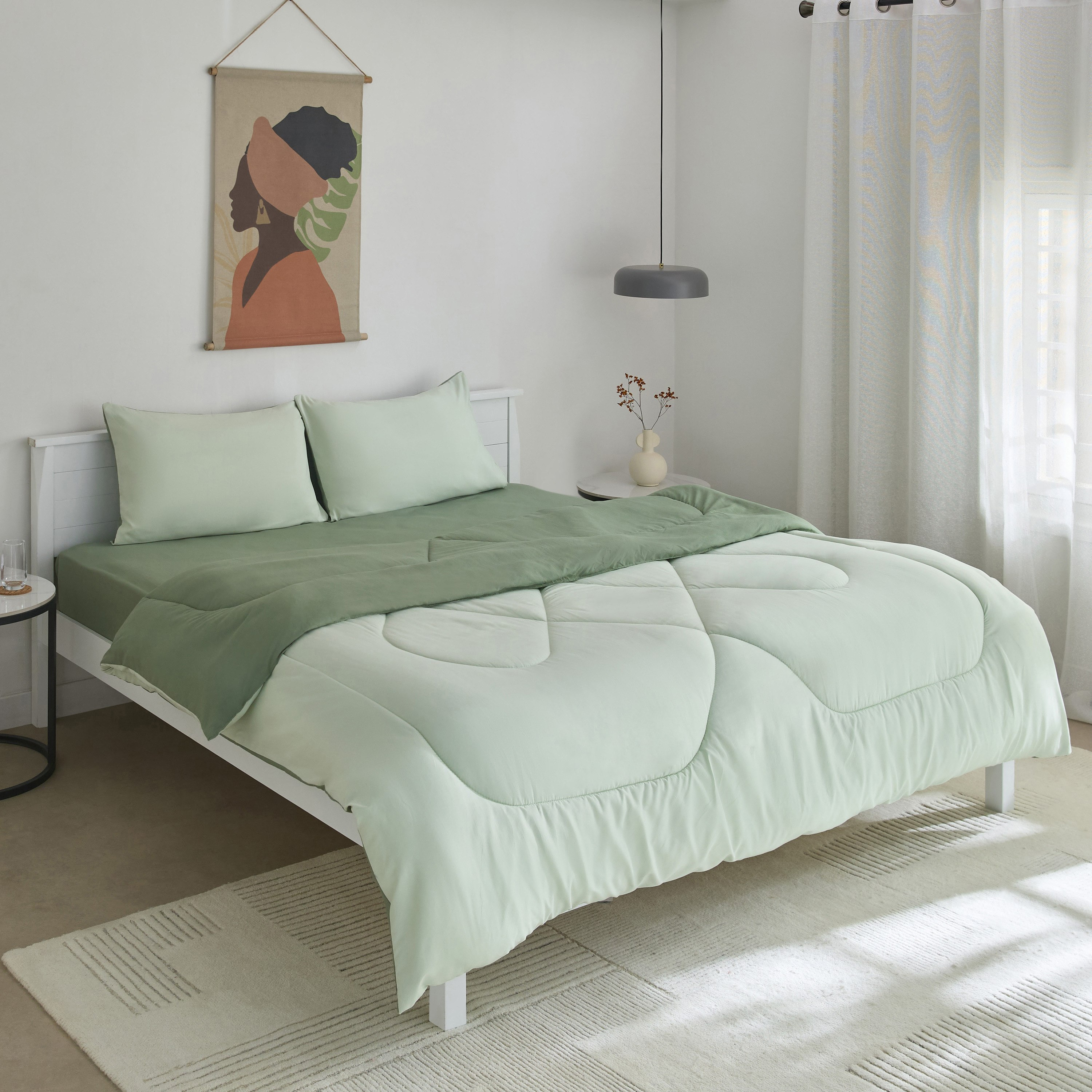Derby 3-Piece Reversible Microfiber Queen Comforter Set - 200x230 cm-hbxhomeware-hbxbedroom-image-2