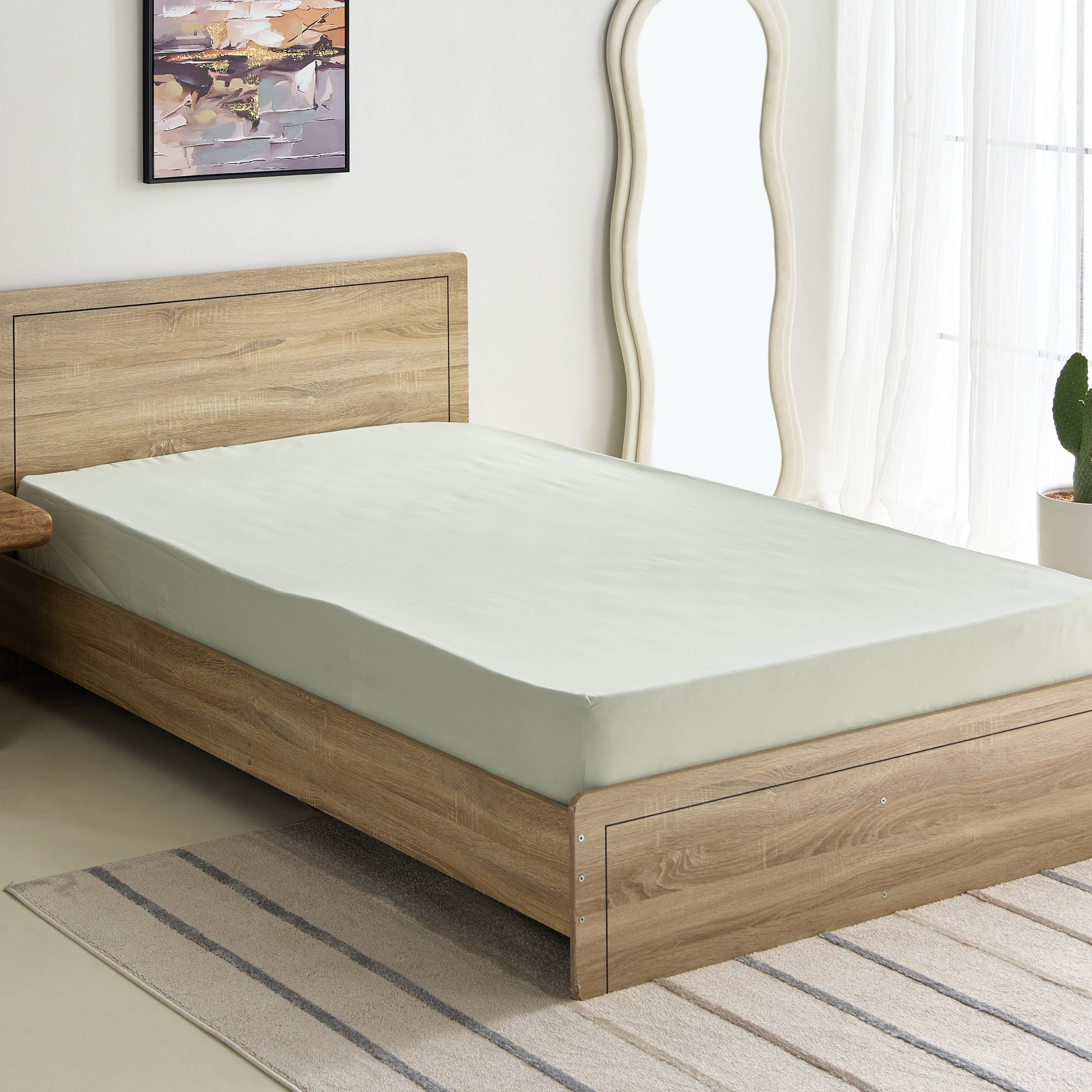 شرشف مطاطي فردي سادة من الألياف الدقيقة من ديربي - 90x190+20 سم-hbxhomeware-hbxbedroom-image-2