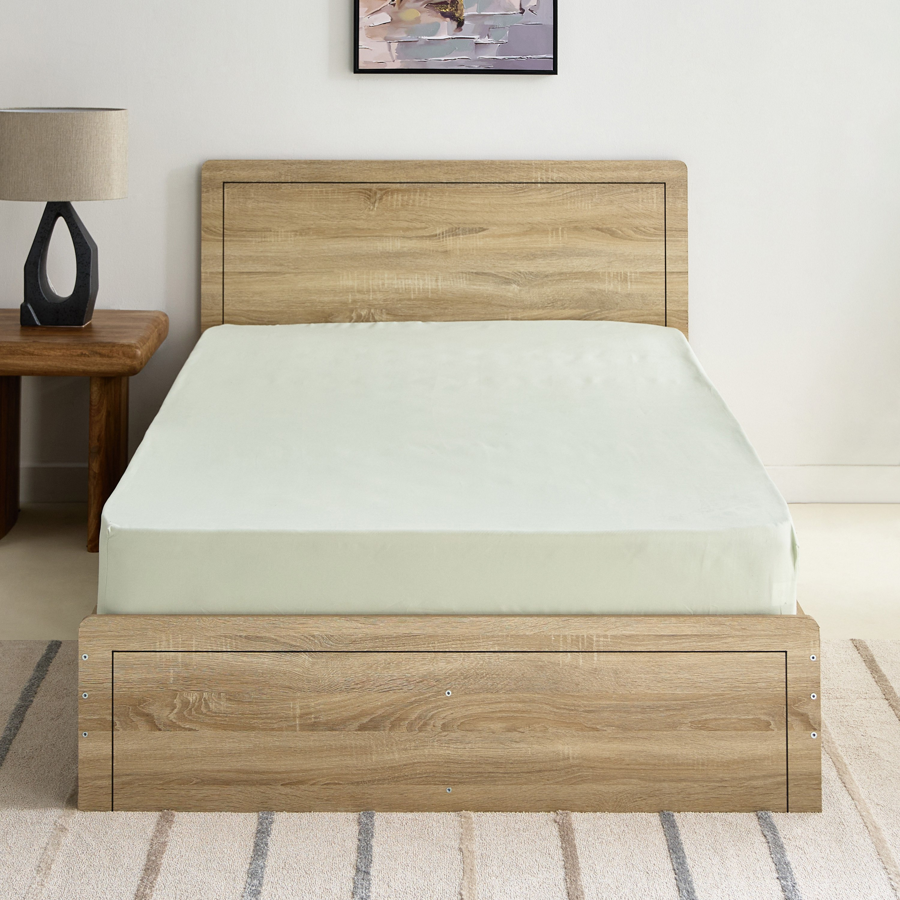 شرشف مطاطي فردي سادة من الألياف الدقيقة من ديربي - 90x190+20 سم-hbxhomeware-hbxbedroom-image-3