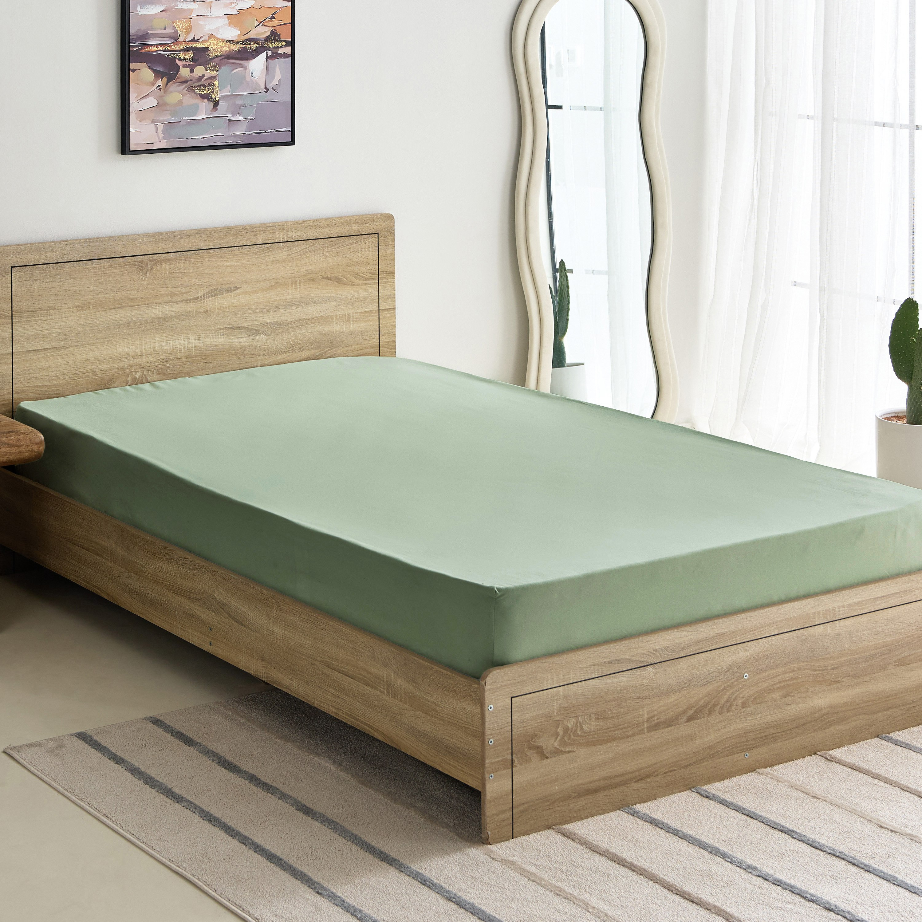 Derby Solid Microfiber Single Fitted Sheet - 90x190+20 cm-hbxhomeware-hbxbedroom-image-2