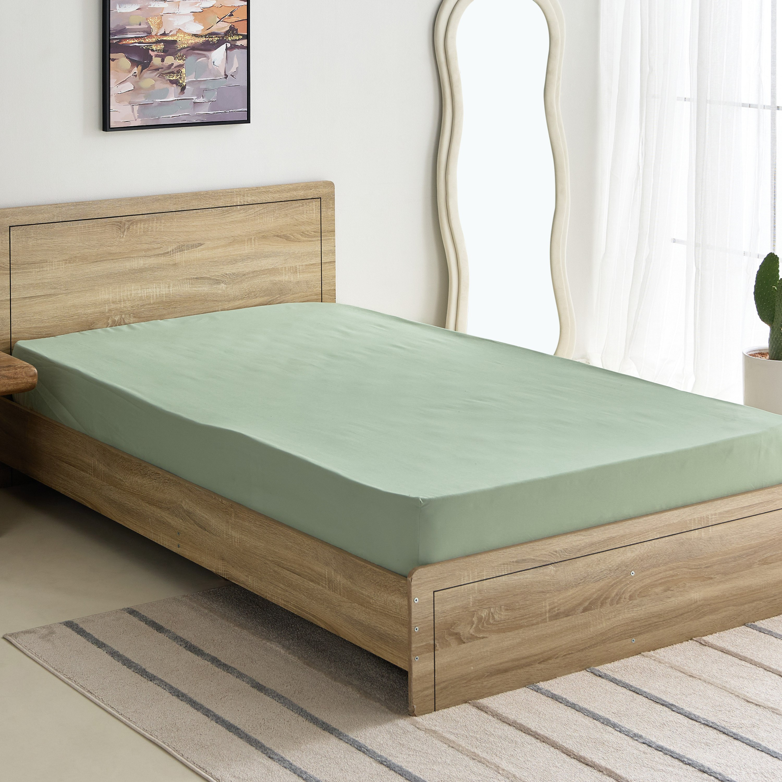 Derby Solid Microfiber Twin Fitted Sheet - 120x200+25 cm-hbxhomeware-hbxbedroom-image-2