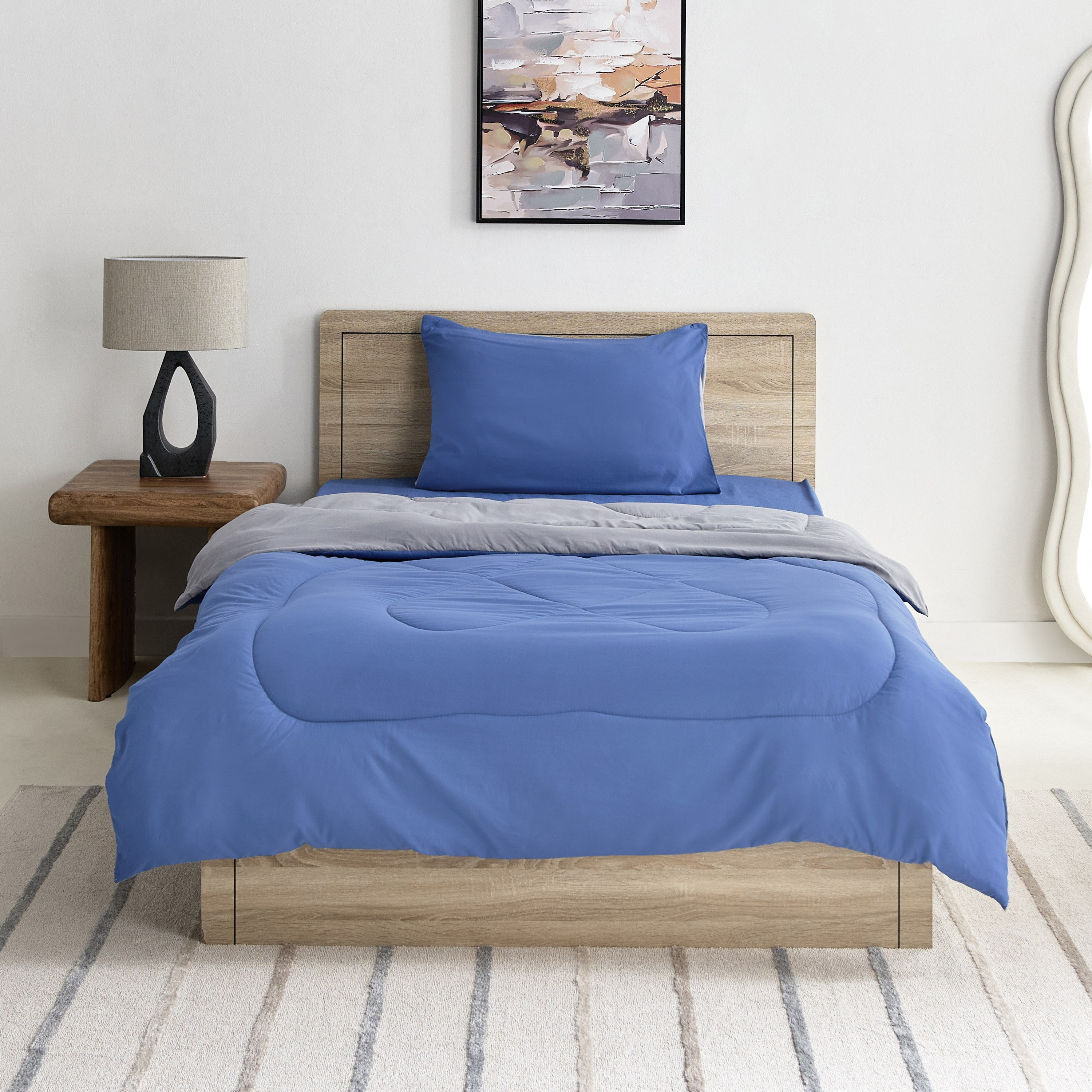 طقم لحاف توين ألياف دقيقة يستخدم على الوجهين قطعتين من ديربي - 160x220 سم-hbxhomeware-hbxbedroom-image-4