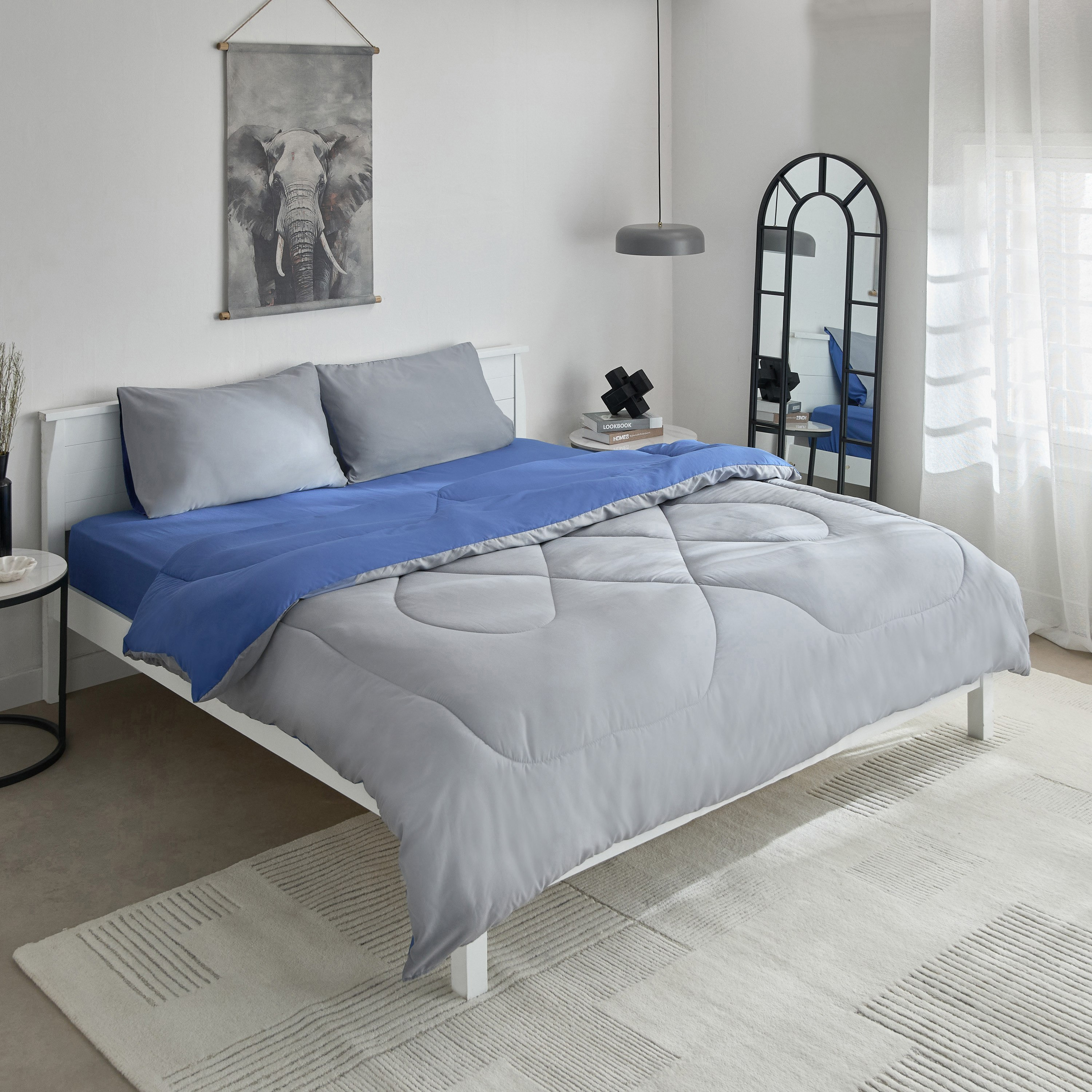 طقم لحاف كوين من الألياف الدقيقة يستخدم على الوجهين 3 قطع من ديربي- 200x230 سم-hbxhomeware-hbxbedroom-image-2