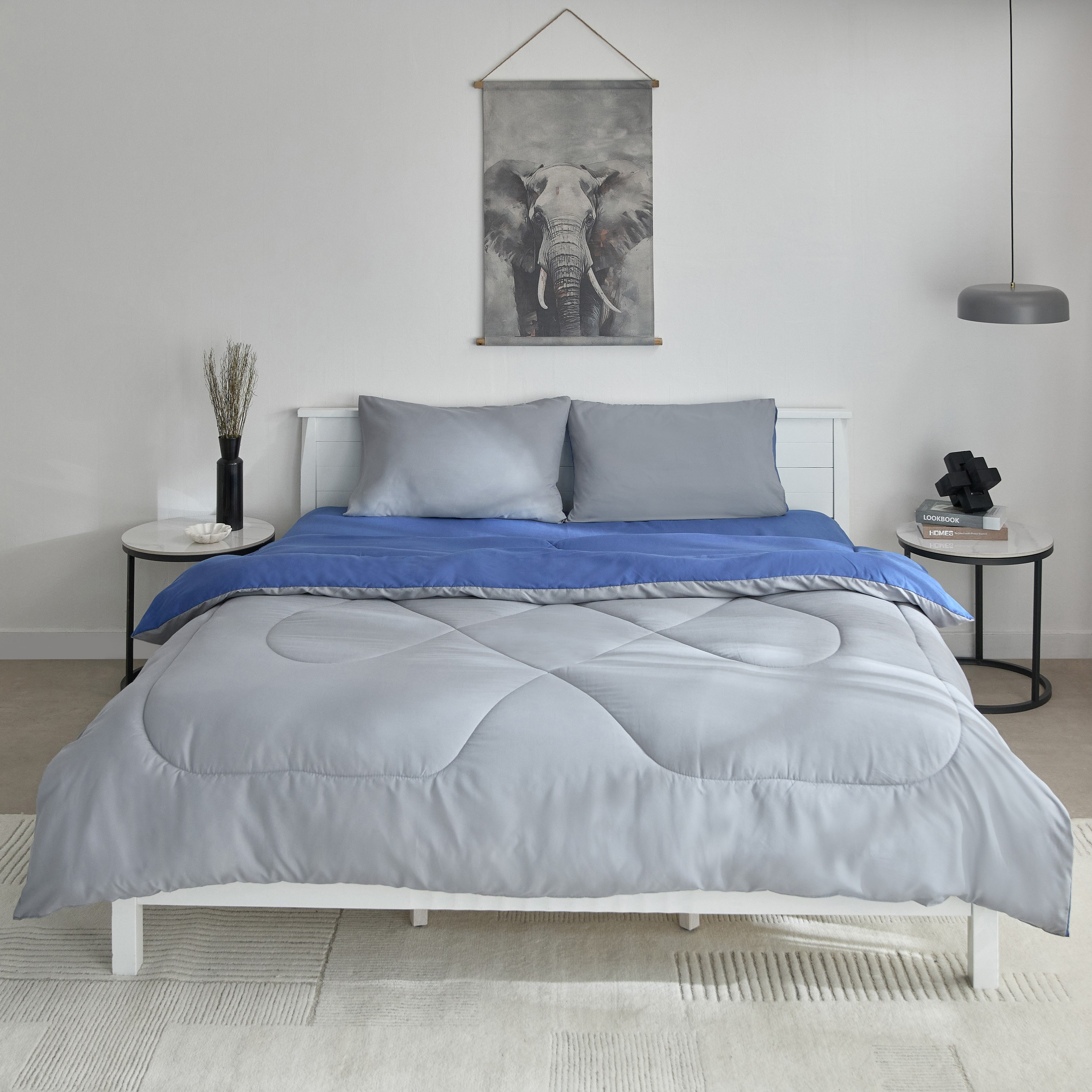 طقم لحاف كوين من الألياف الدقيقة يستخدم على الوجهين 3 قطع من ديربي- 200x230 سم-hbxhomeware-hbxbedroom-image-3