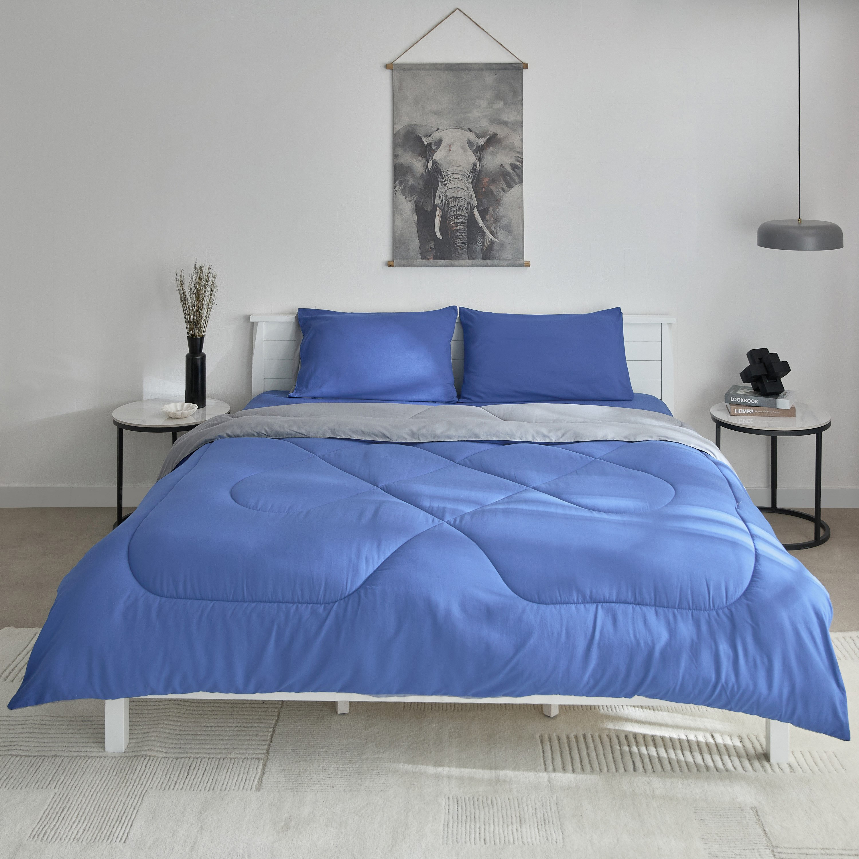 طقم لحاف كوين من الألياف الدقيقة يستخدم على الوجهين 3 قطع من ديربي- 200x230 سم-hbxhomeware-hbxbedroom-image-4