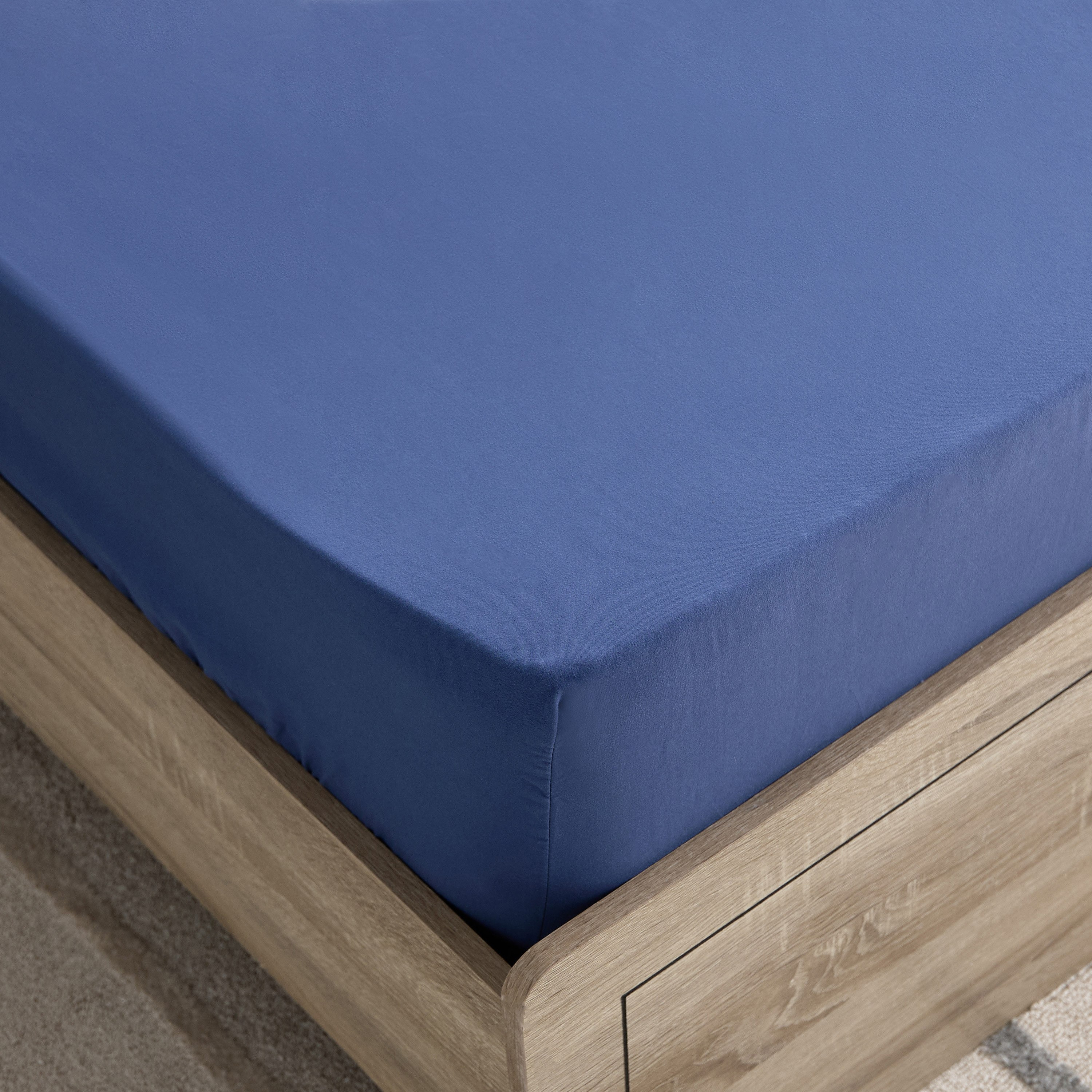 شرشف مطاطي توين سادة من الألياف الدقيقة من ديربي - 120x200+25 سم-hbxhomeware-hbxbedroom-image-4