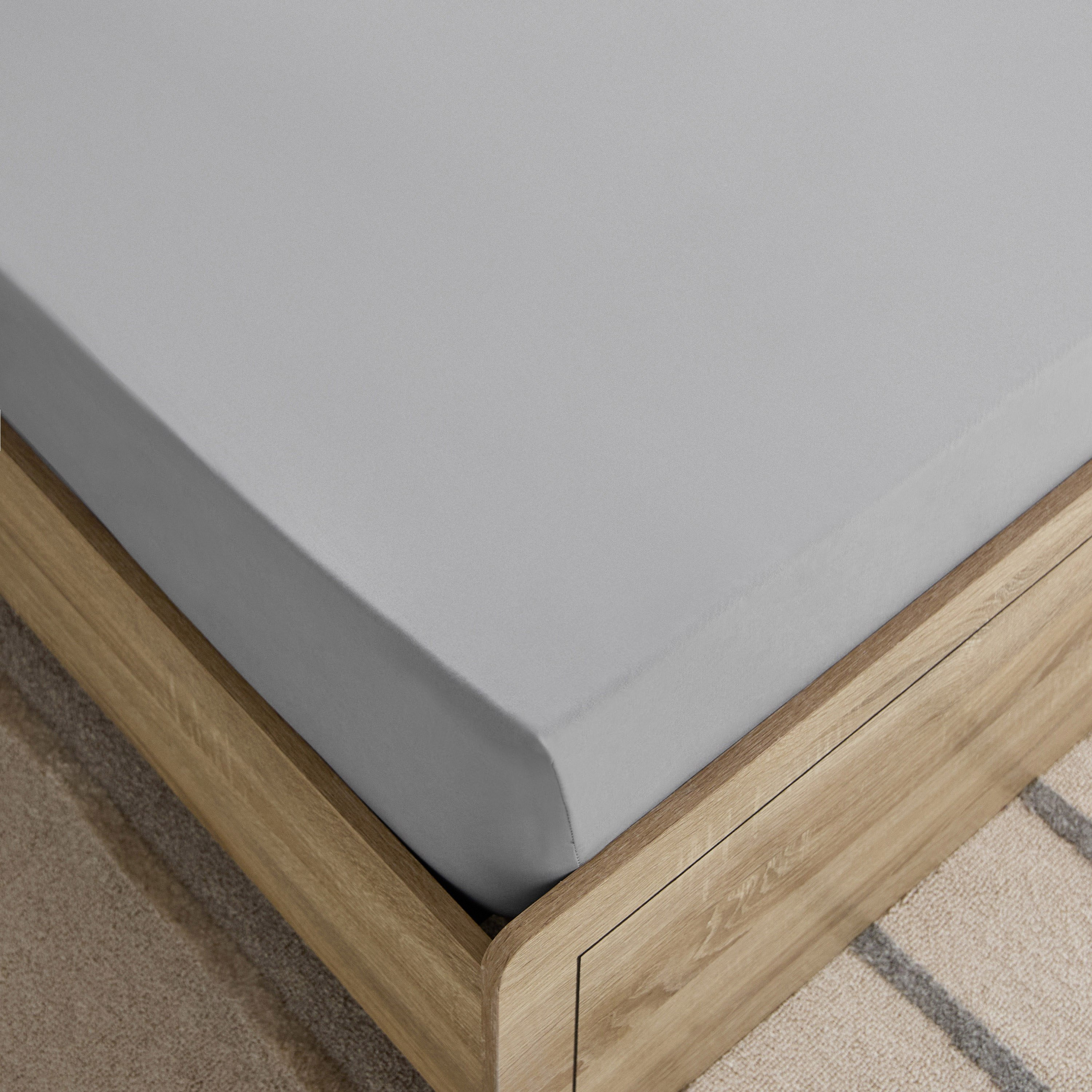 Derby Solid Microfiber Double Fitted Sheet - 140x200+25 cm-hbxhomeware-hbxbedroom-image-4