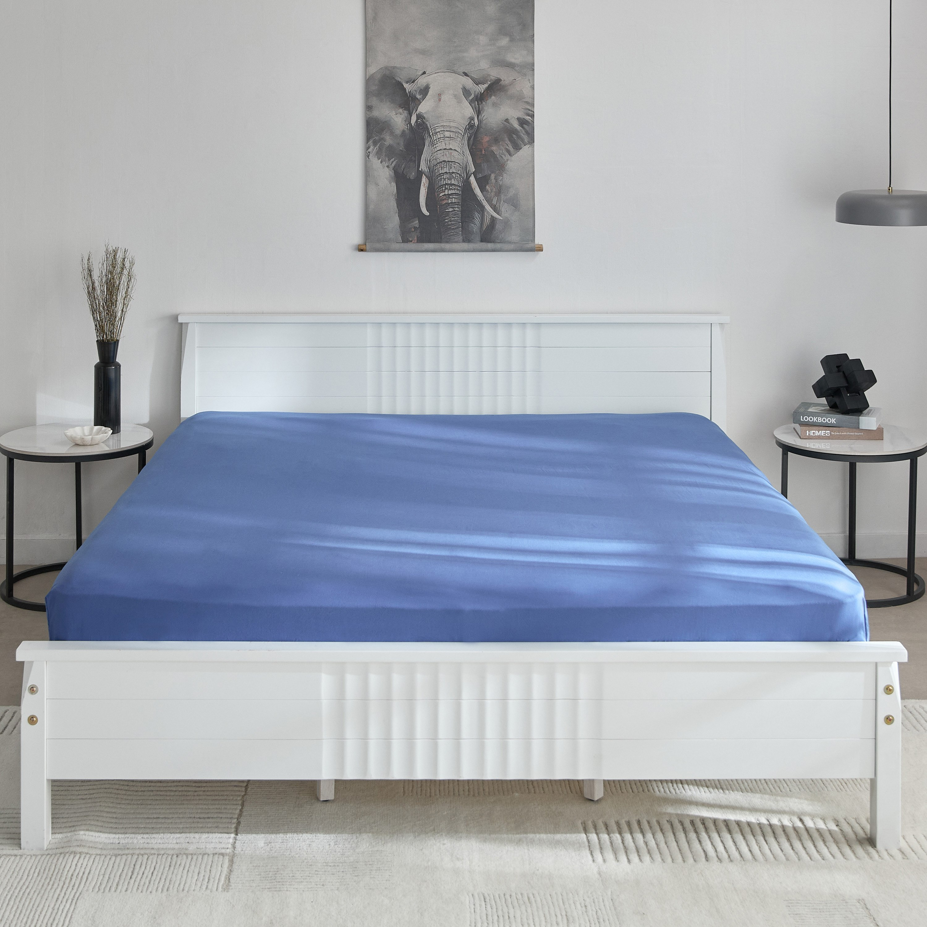 Derby Solid Microfiber Queen Fitted Sheet - 150x200+25 cm-hbxhomeware-bedding-fittedsheets-image-3