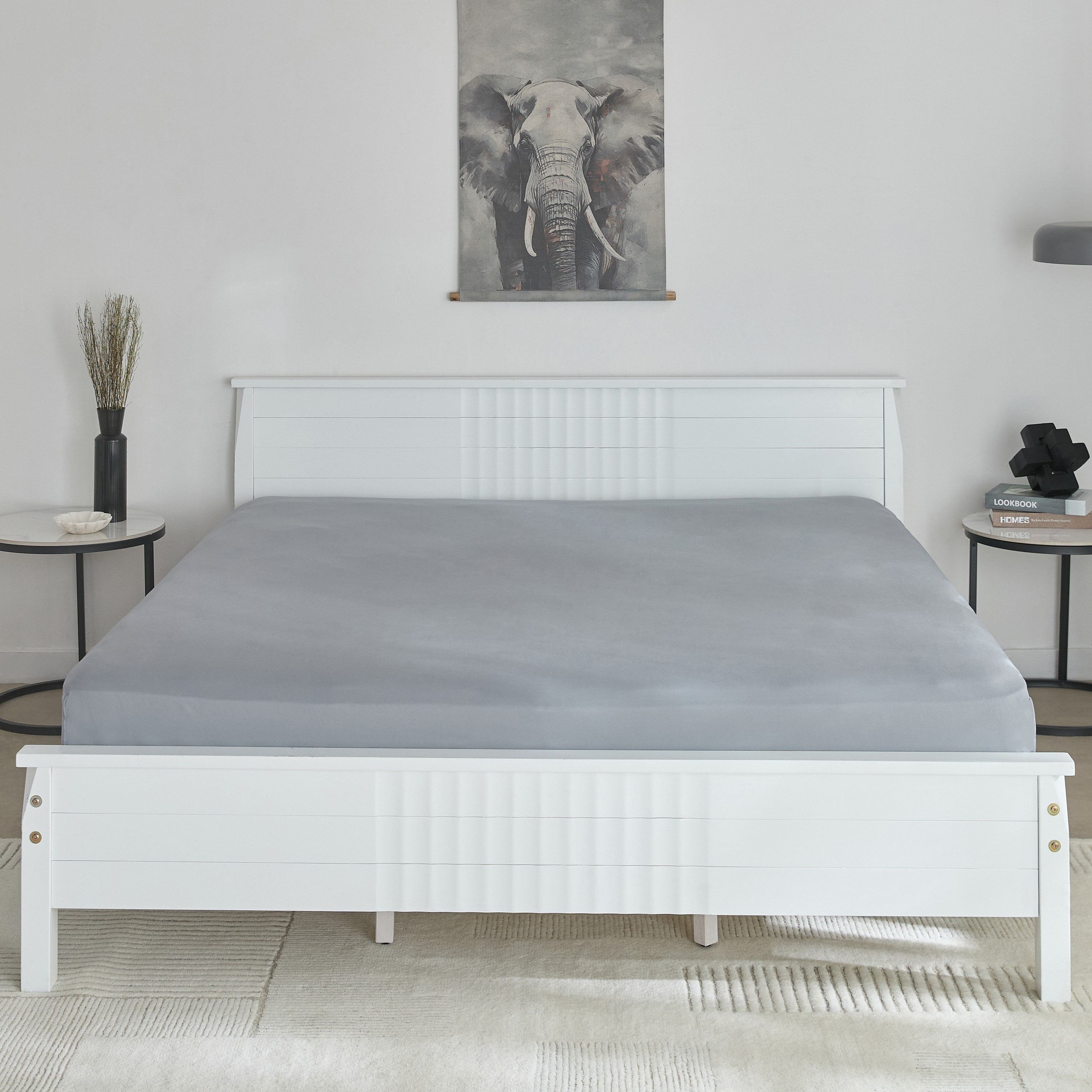 شرشف مطاطي أوليمبيك كوين سادة من الألياف الدقيقة من ديربي- 160×200+25 سم-hbxhomeware-hbxbedroom-image-3