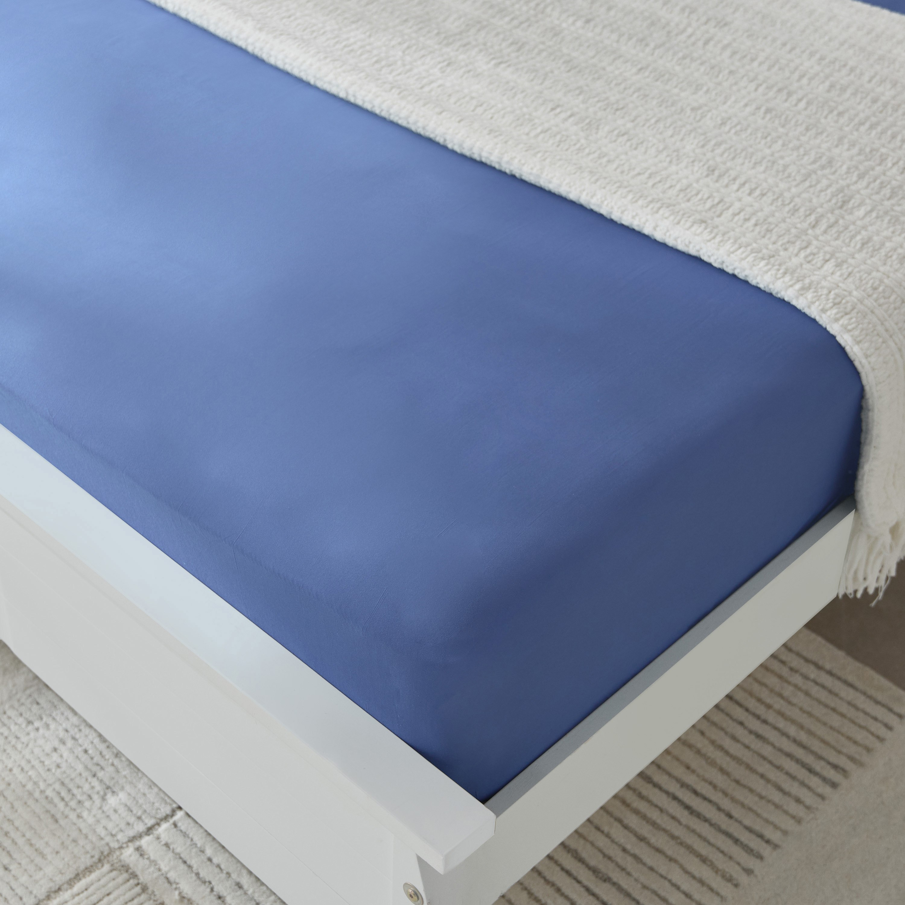 Derby Solid Microfiber King Fitted Sheet - 180x200+25 cm-hbxhomeware-hbxbedroom-image-1