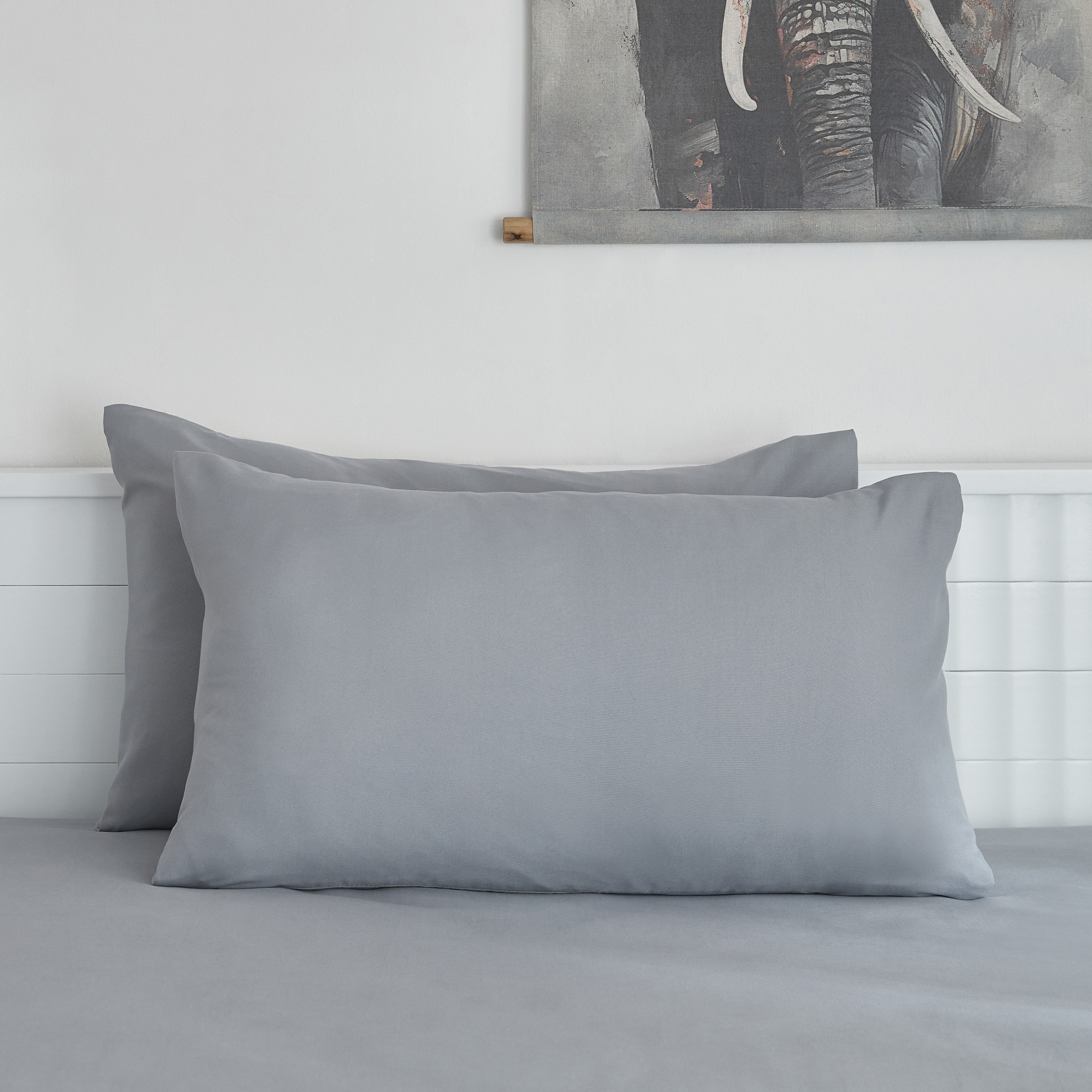 طقم غطاء وسادة من الألياف الدقيقة قطعتين سادة من ديربي - 45x70 سم-hbxhomeware-hbxbedroom-image-2