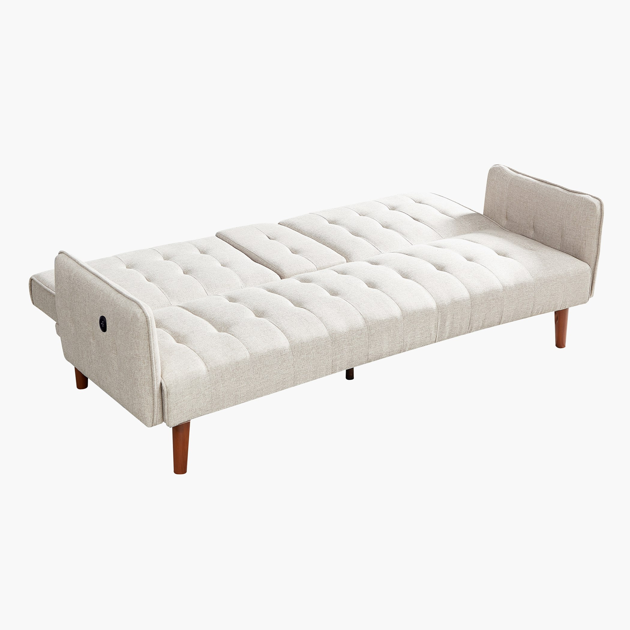 Dublin 3-Seater Fabric Sofa Bed with 2-Cup Holder Dropdown and USB Port-hbxfurniture-sofasandarmchairs-sofabeds-image-7