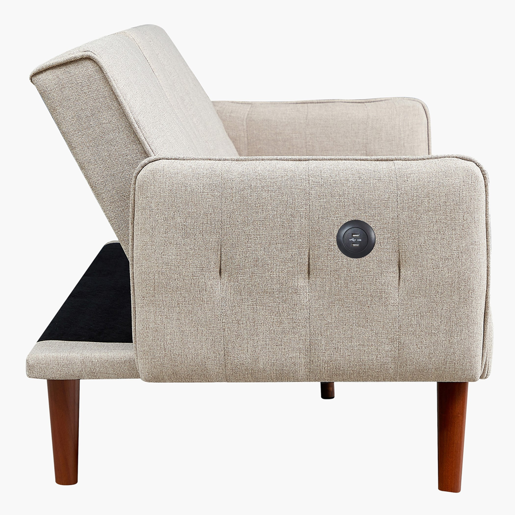 Dublin 3-Seater Fabric Sofa Bed with 2-Cup Holder Dropdown and USB Port-hbxfurniture-sofasandarmchairs-sofabeds-image-8