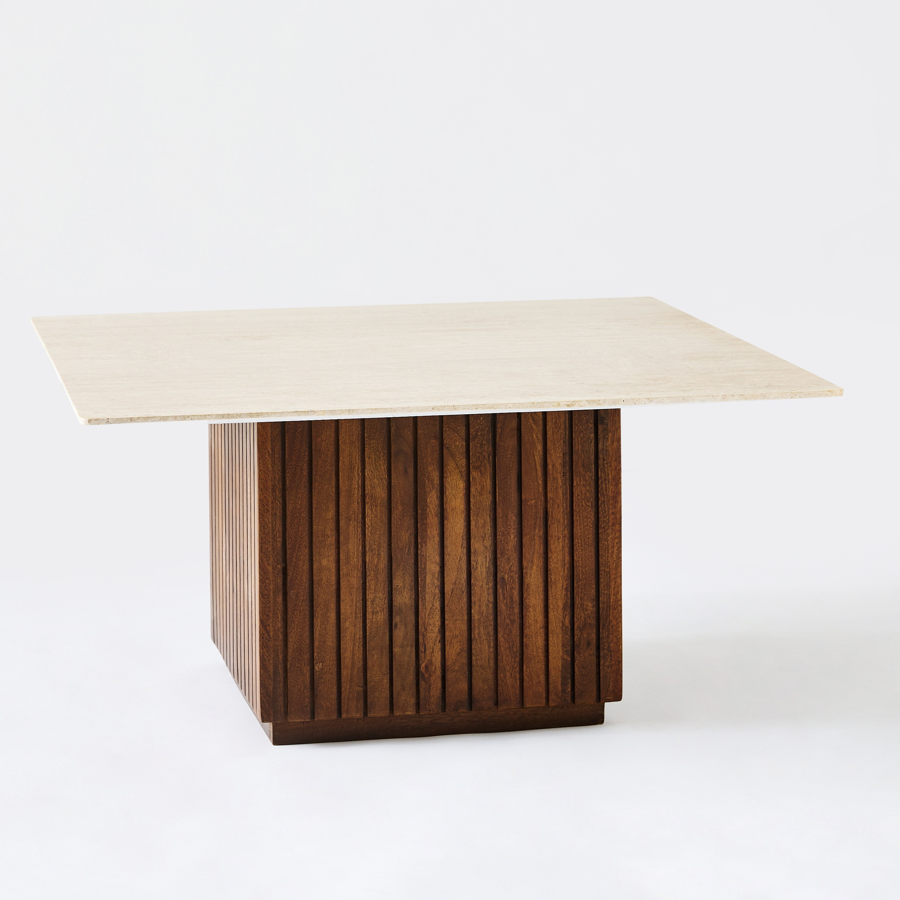 Cavon Fluted 2-Piece Genuine Travertine Top Square Coffee Table with Solid Wood Base Set-PROMO_HB_UAE_THRESHOLD_Furniture_020426-image-8