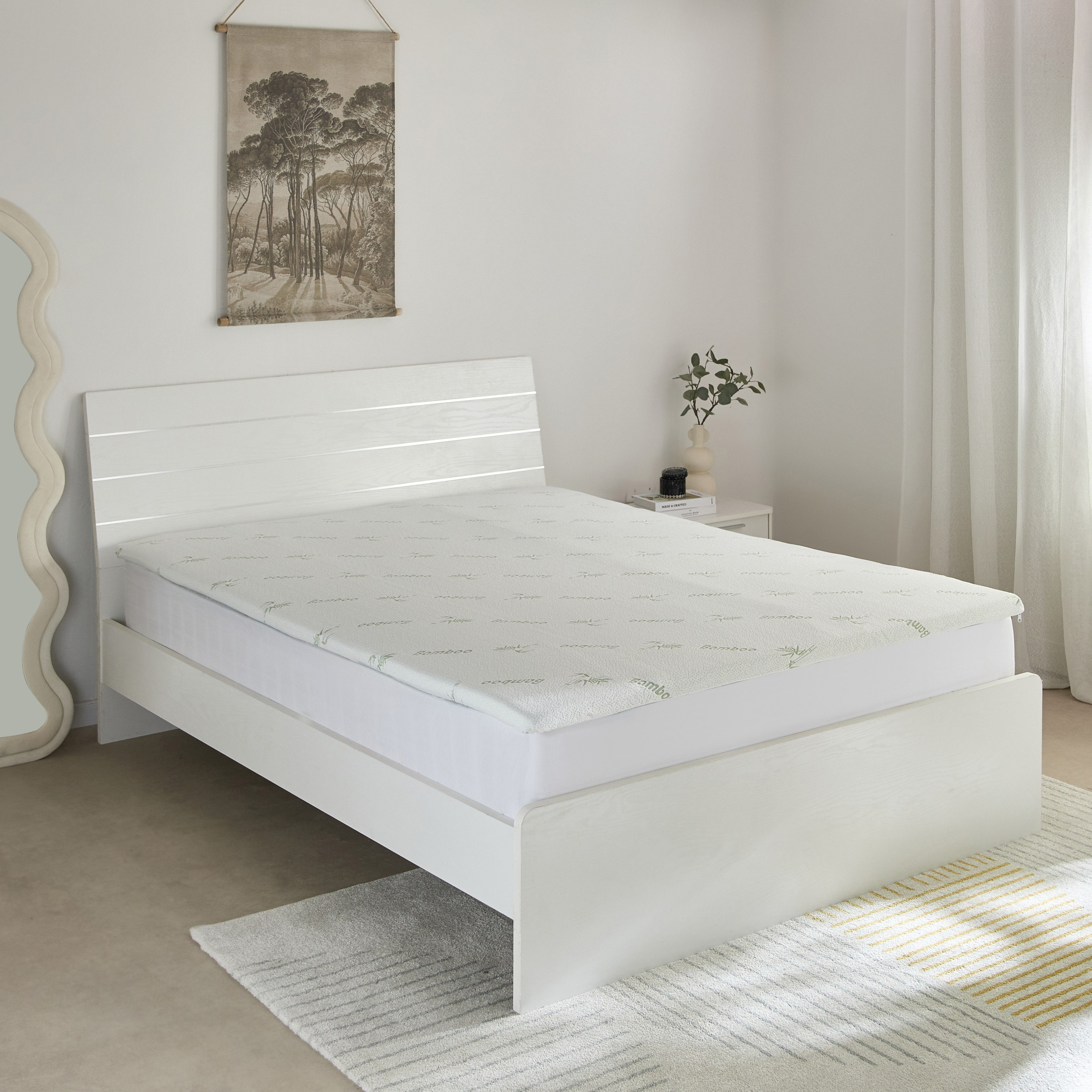 Relax Bamboo Memory Foam Queen Mattress Topper - 150x200+4 cm-hbxhomeware-hbxbedroom-image-1