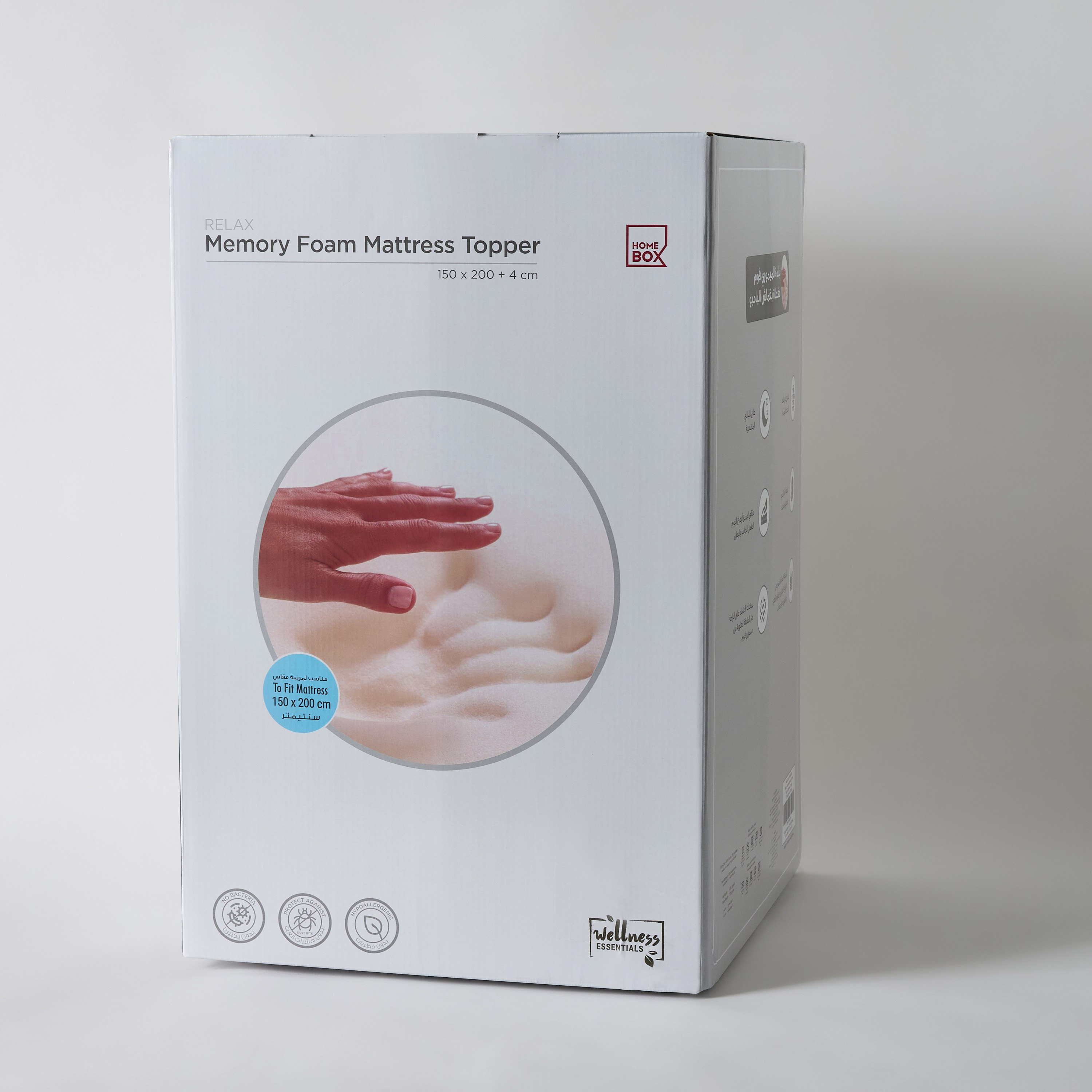 Relax Bamboo Memory Foam Queen Mattress Topper - 150x200+4 cm-hbxhomeware-hbxbedroom-image-7