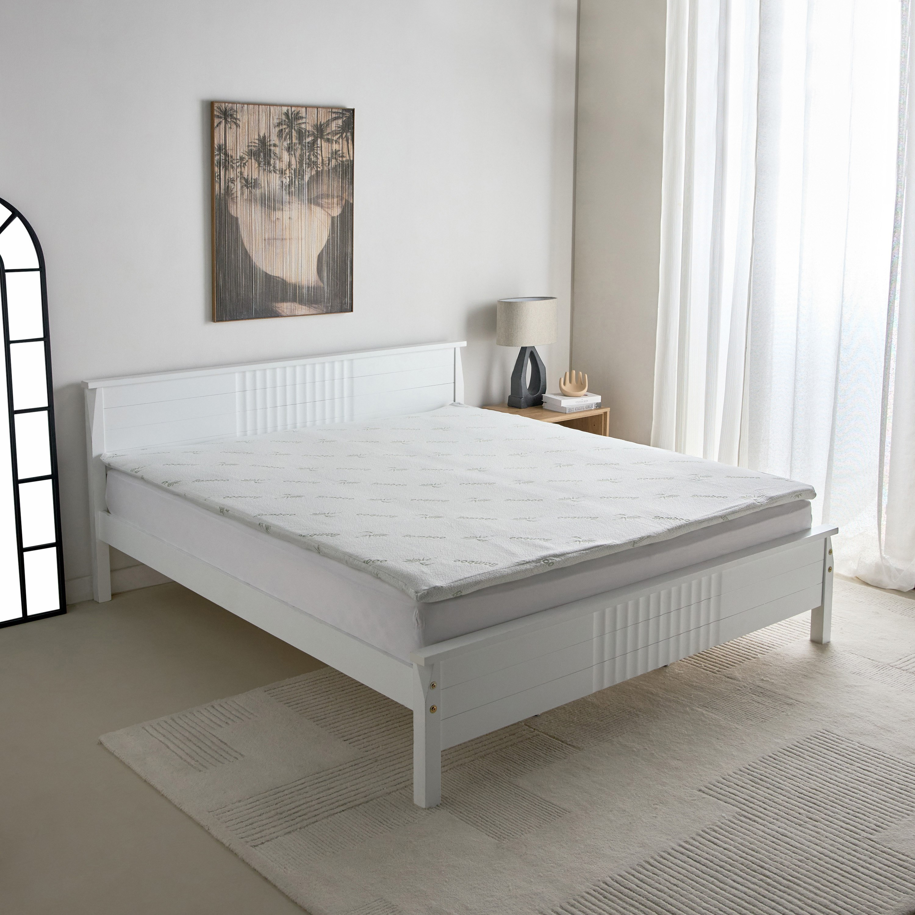 Relax Bamboo Memory Foam Olympic Queen Mattress Topper - 160x200+4 cm-hbxhomeware-hbxbedroom-image-1