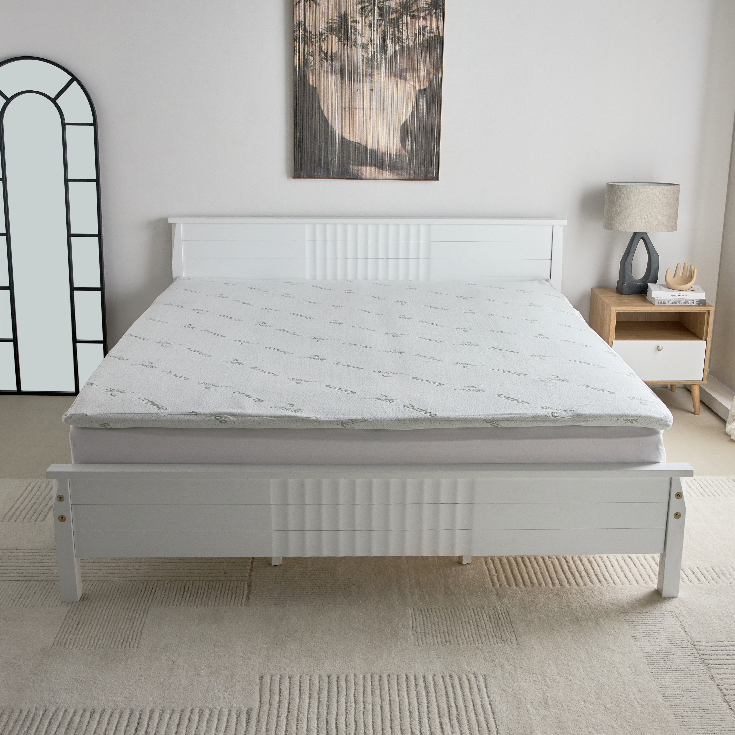 Relax Bamboo Memory Foam Olympic Queen Mattress Topper - 160x200+4 cm-hbxhomeware-hbxbedroom-image-2