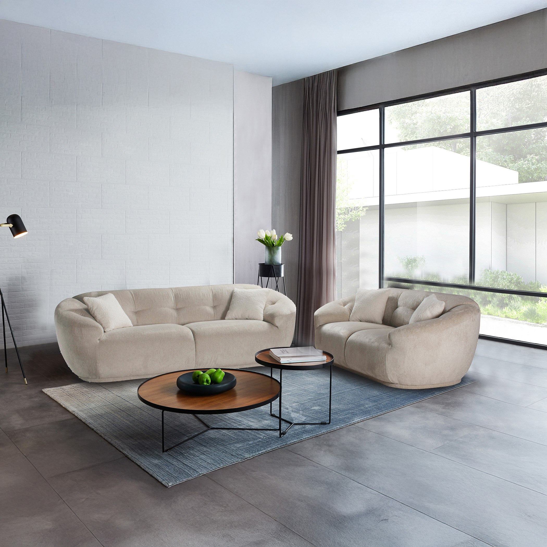 Houston 3-Seater Fabric Sofa with 2 Cushions-hbxlivingroom-sofasandarmchairs-sofas-image-12