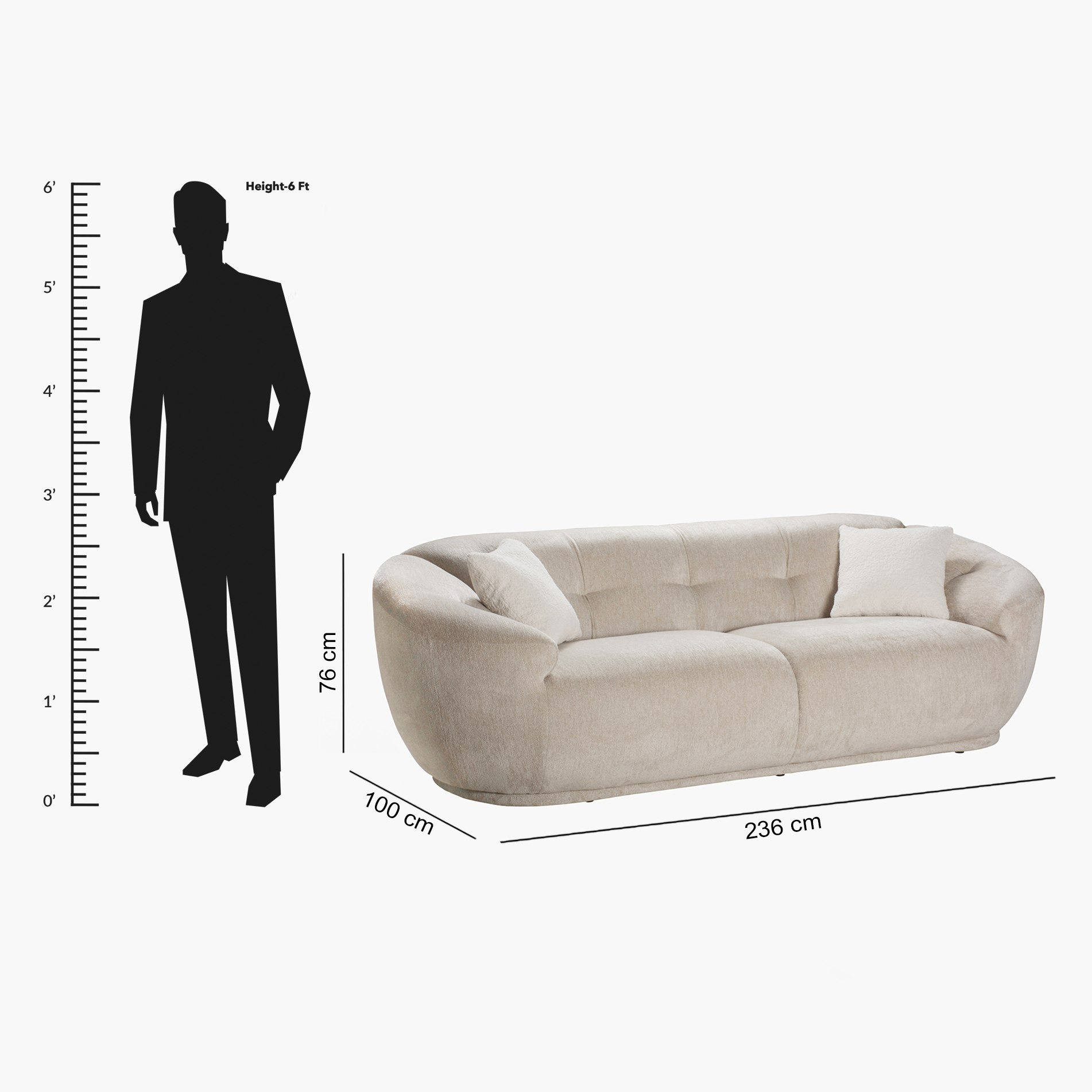 Houston 3-Seater Fabric Sofa with 2 Cushions-hbxlivingroom-sofasandarmchairs-sofas-image-13