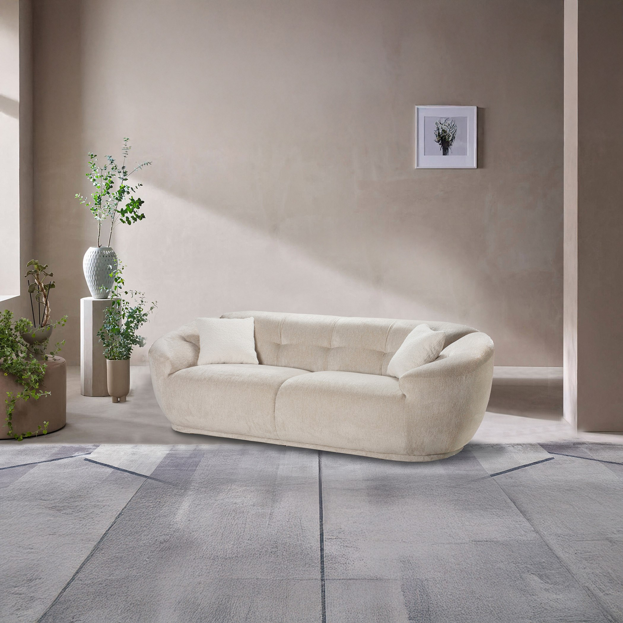 Houston 3-Seater Fabric Sofa with 2 Cushions-hbxlivingroom-sofasandarmchairs-sofas-image-2