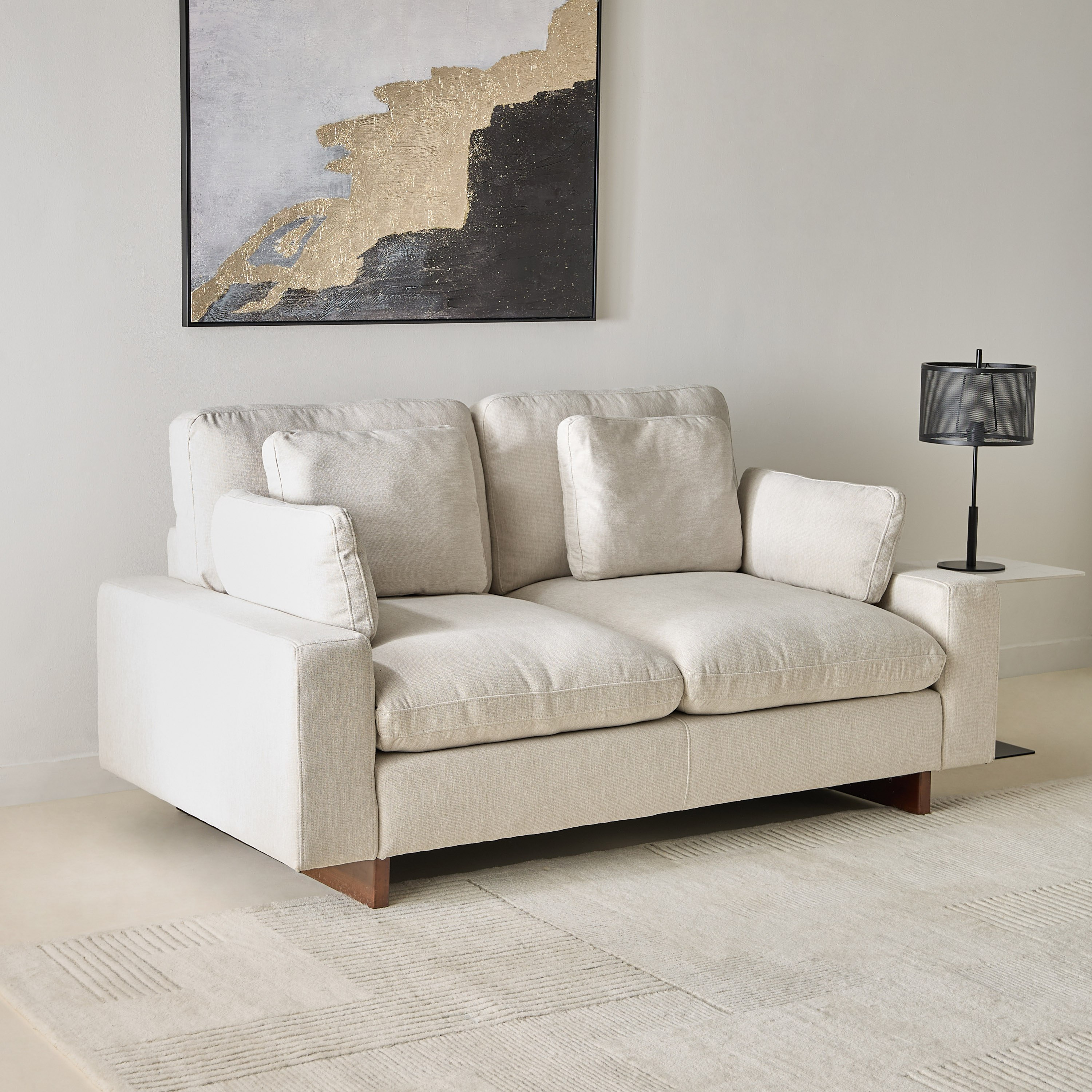 Francisco 2-Seater Fabric Sofa with 2 Waist and 2 Head Cushions-hbxlivingroom-sofasandarmchairs-sofas-image-1