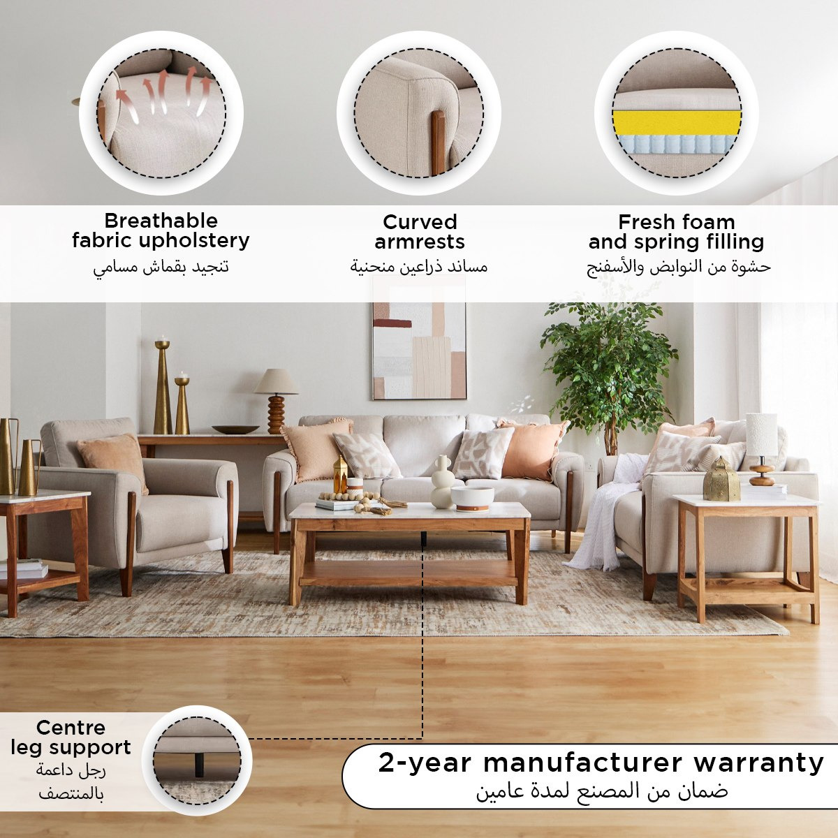 Paso 3-Seater Fabric Sofa with 2 Cushions-hbxlivingroom-sofasandarmchairs-sofas-image-4