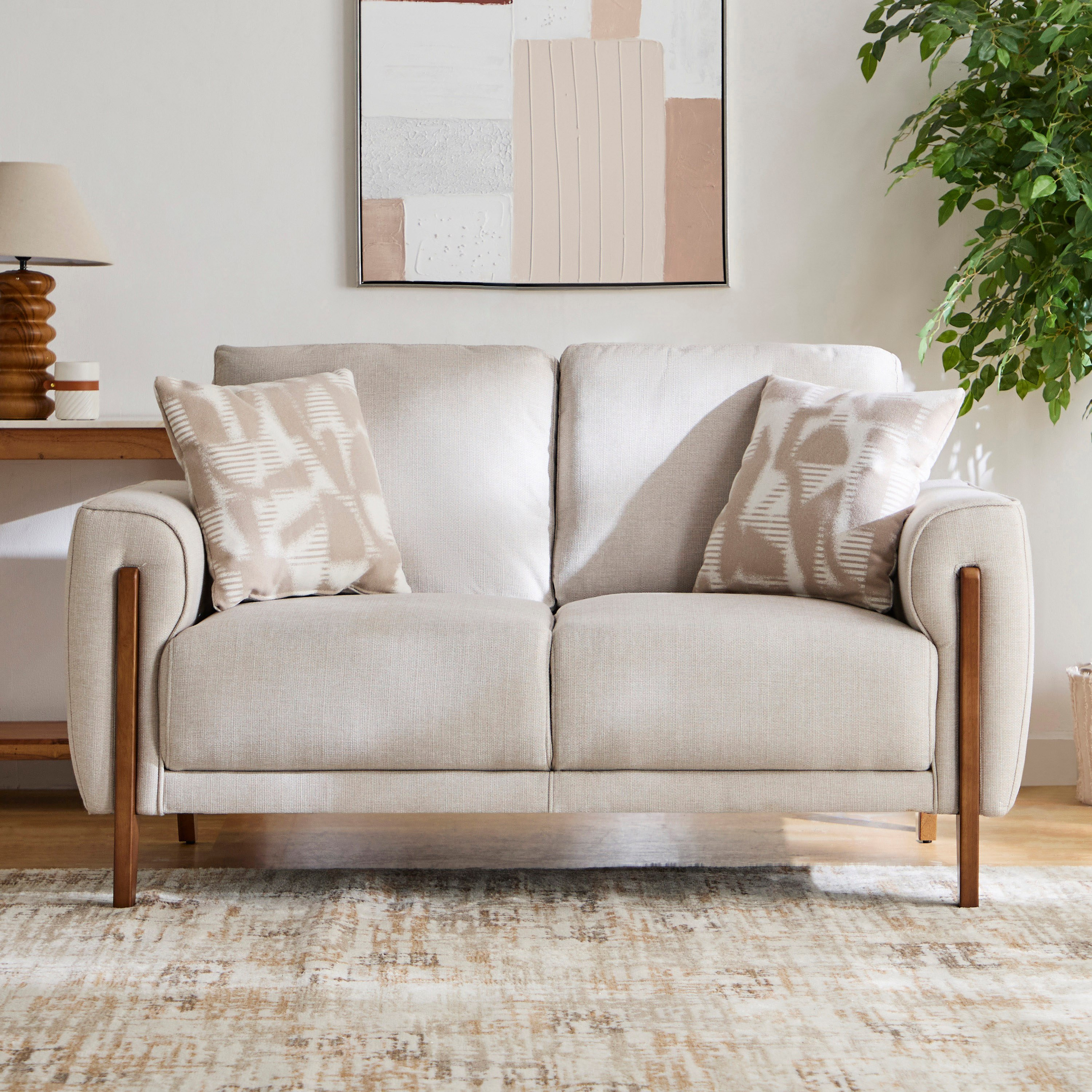 Paso 2-Seater Fabric Sofa with 2 Cushions-hbxlivingroom-sofasandarmchairs-sofas-image-2