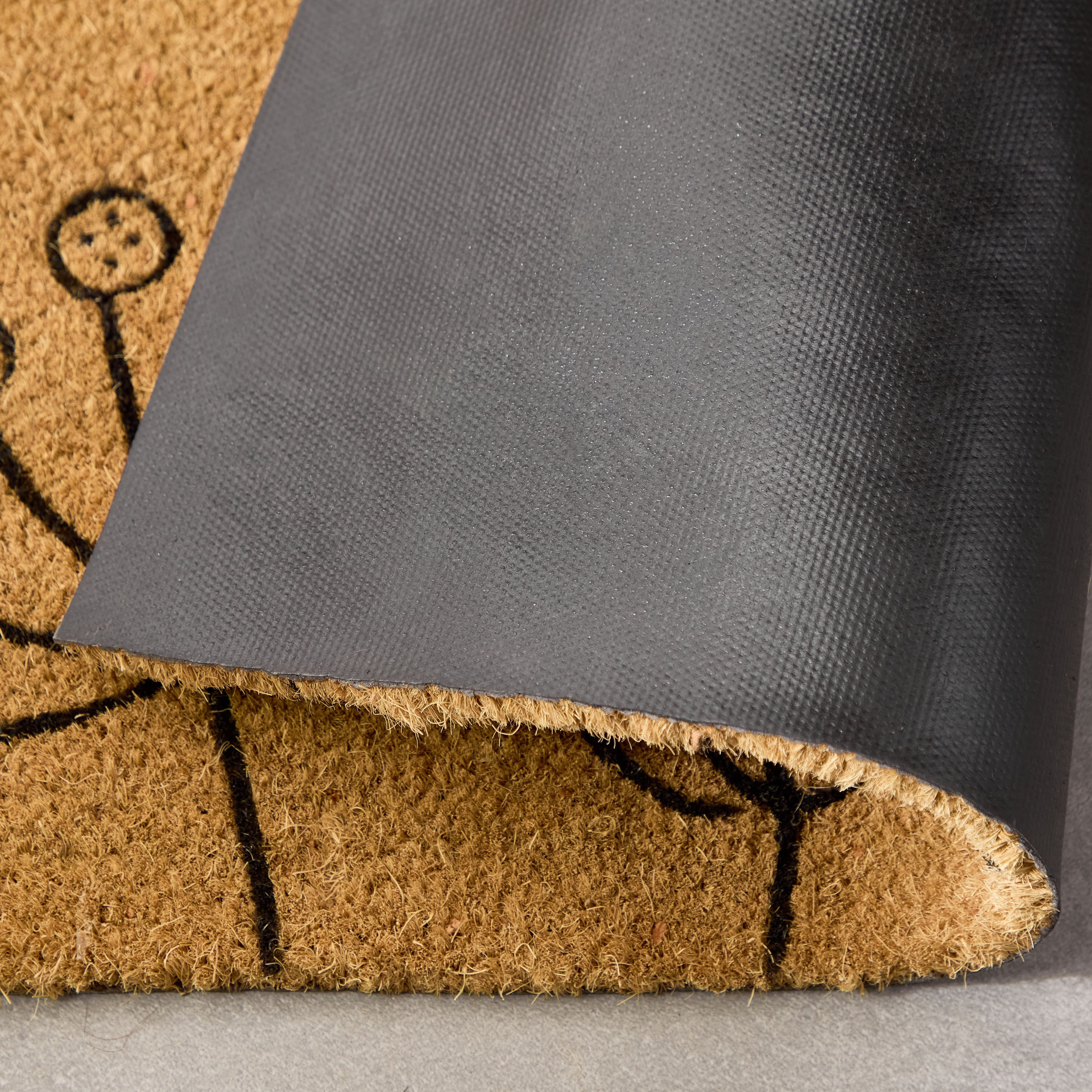 سجادة باب من ألياف جوز الهند بظهر بي في سي وطبعات - 45x75 سم-hbxhomeware-hbxlivingroom-image-4