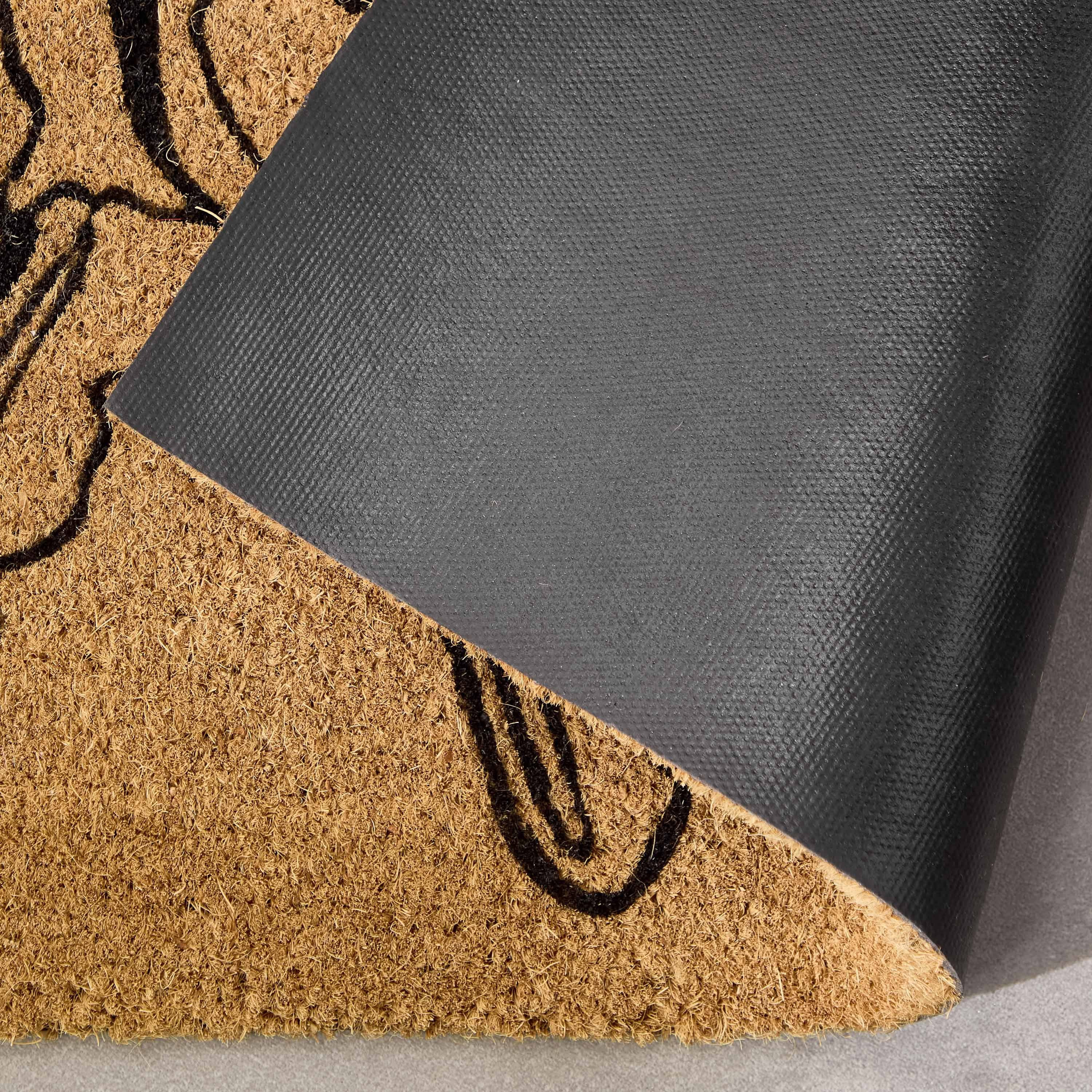 سجادة باب من ألياف جوز الهند بظهر بي في سي وطبعات - 45x100 سم-hbxhomeware-hbxlivingroom-image-4