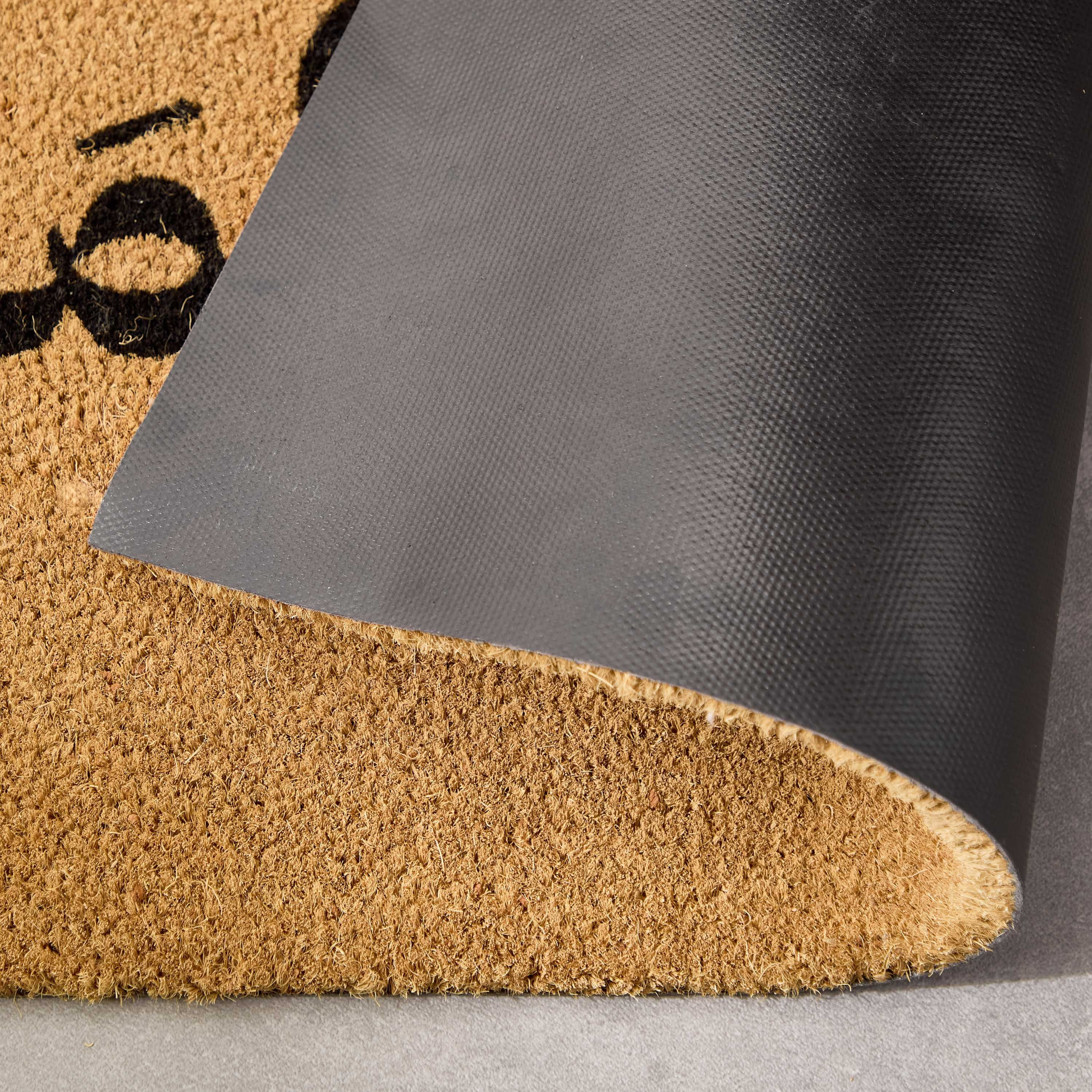 سجادة باب من ألياف جوز الهند بظهر بي في سي وطبعات من زيبا - 45x100 سم-hbxhomeware-hbxlivingroom-image-4