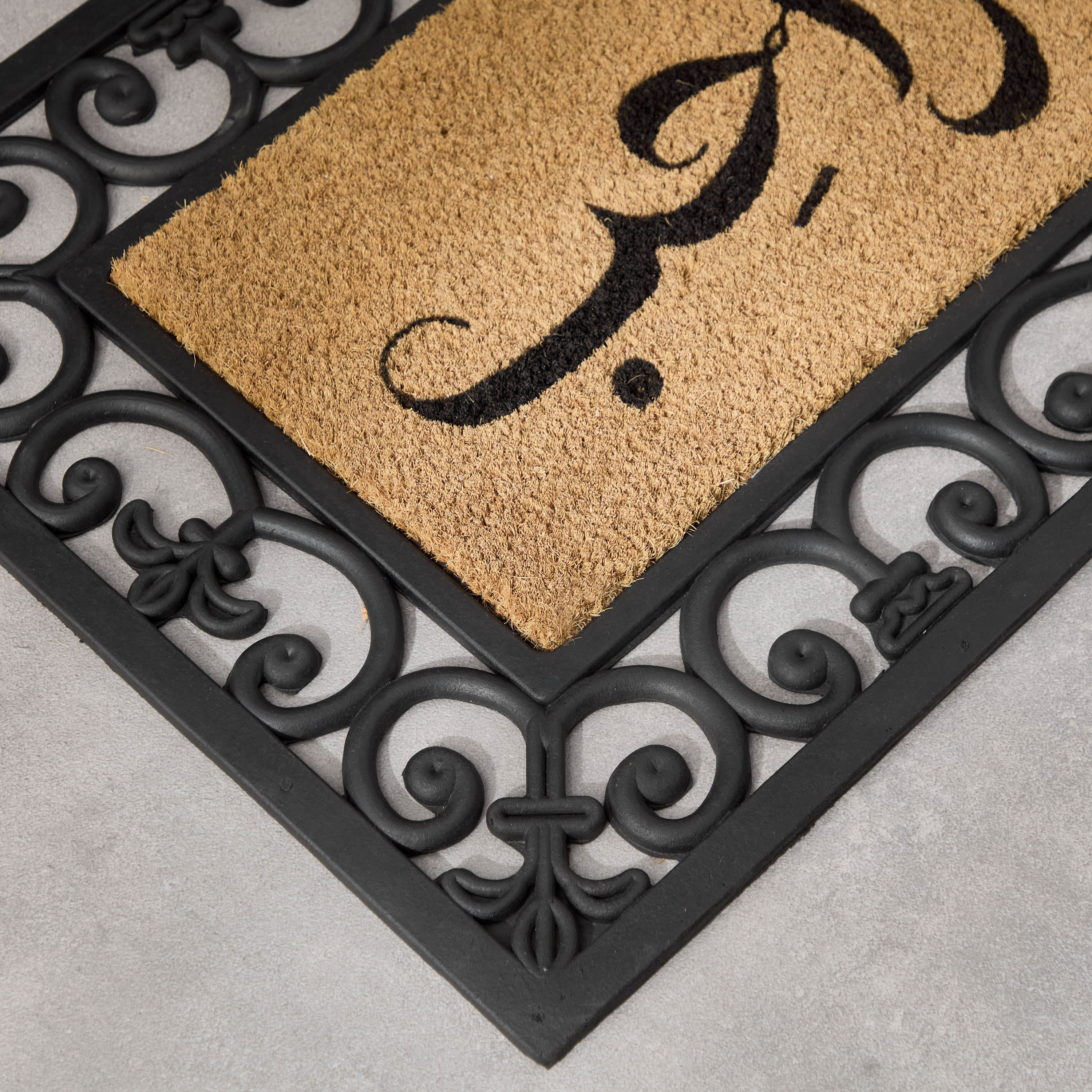 سجادة باب متقولبة من المطاط وألياف جوز الهند من مرحبا- 45x75 سم-hbxhomeware-hbxlivingroom-image-3