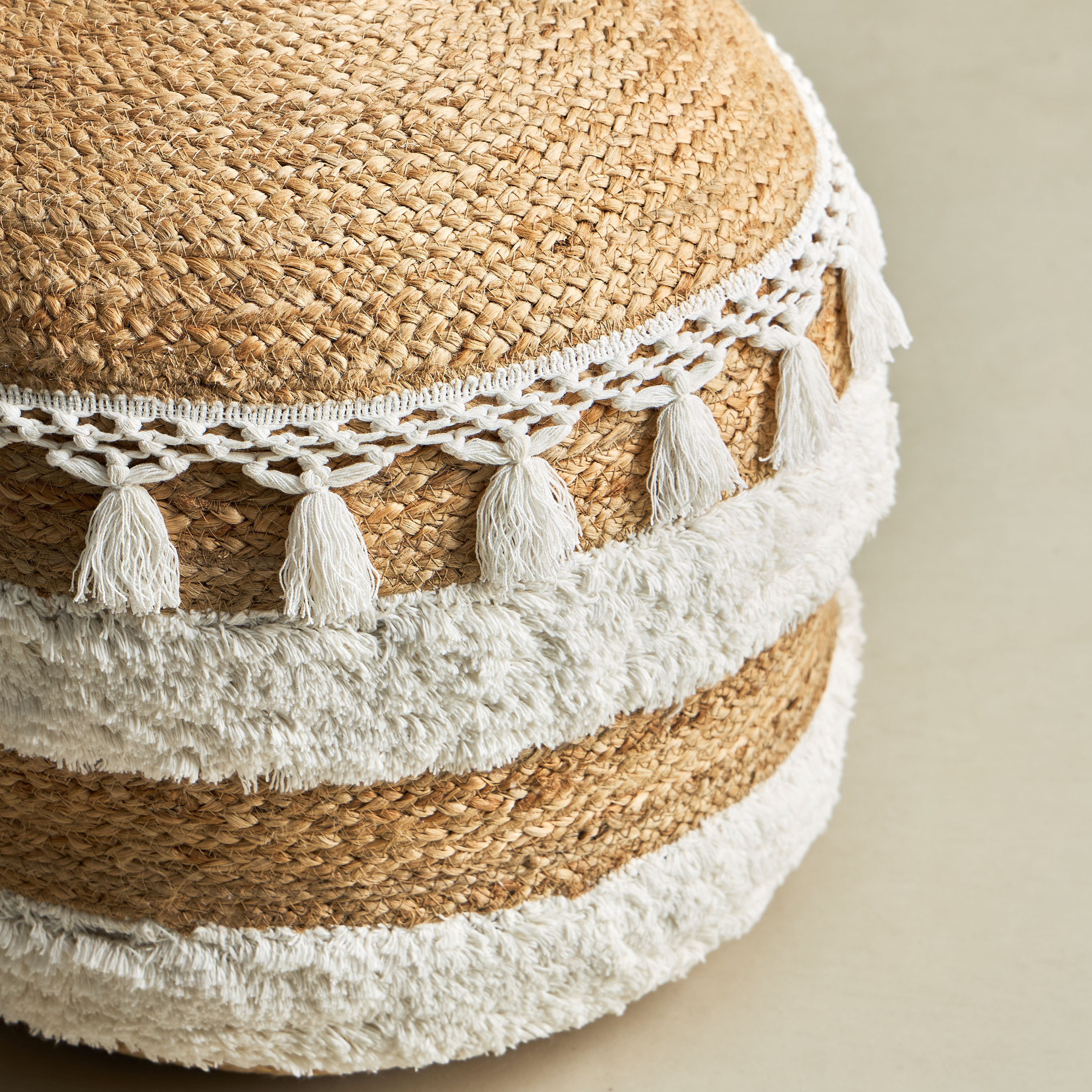 Eco Midtown Handmade Jute Pouf - 50x50x35 cm-hbxfurniture-kidsroom-kidsbeanbags-image-3