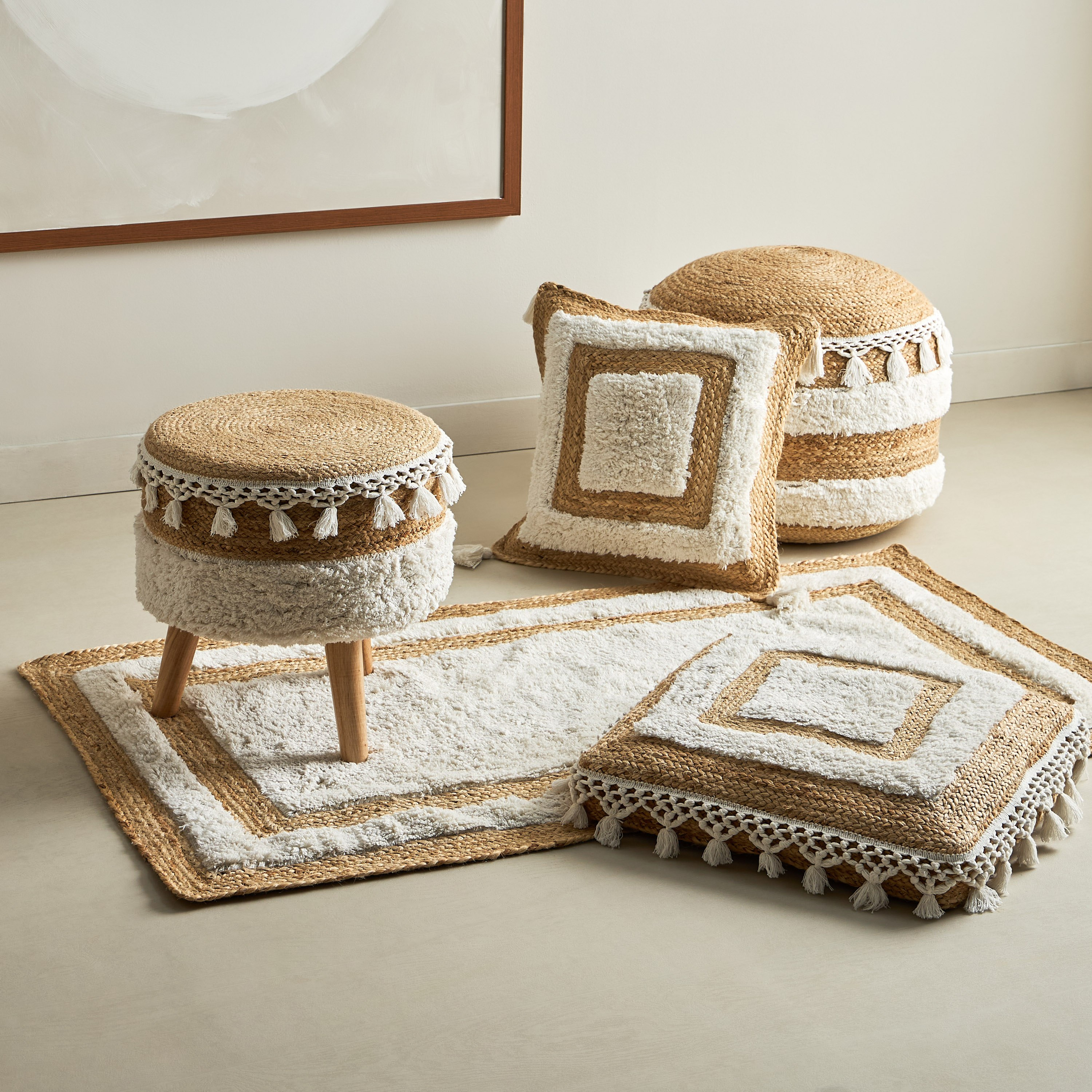 وسادة محشوة بالجوت مصنوعة يدوياً من إيكو ميدتاون - 50x50 سم-hbxlivingroom-furnishings-cushionsandcovers-filledcushions-image-4